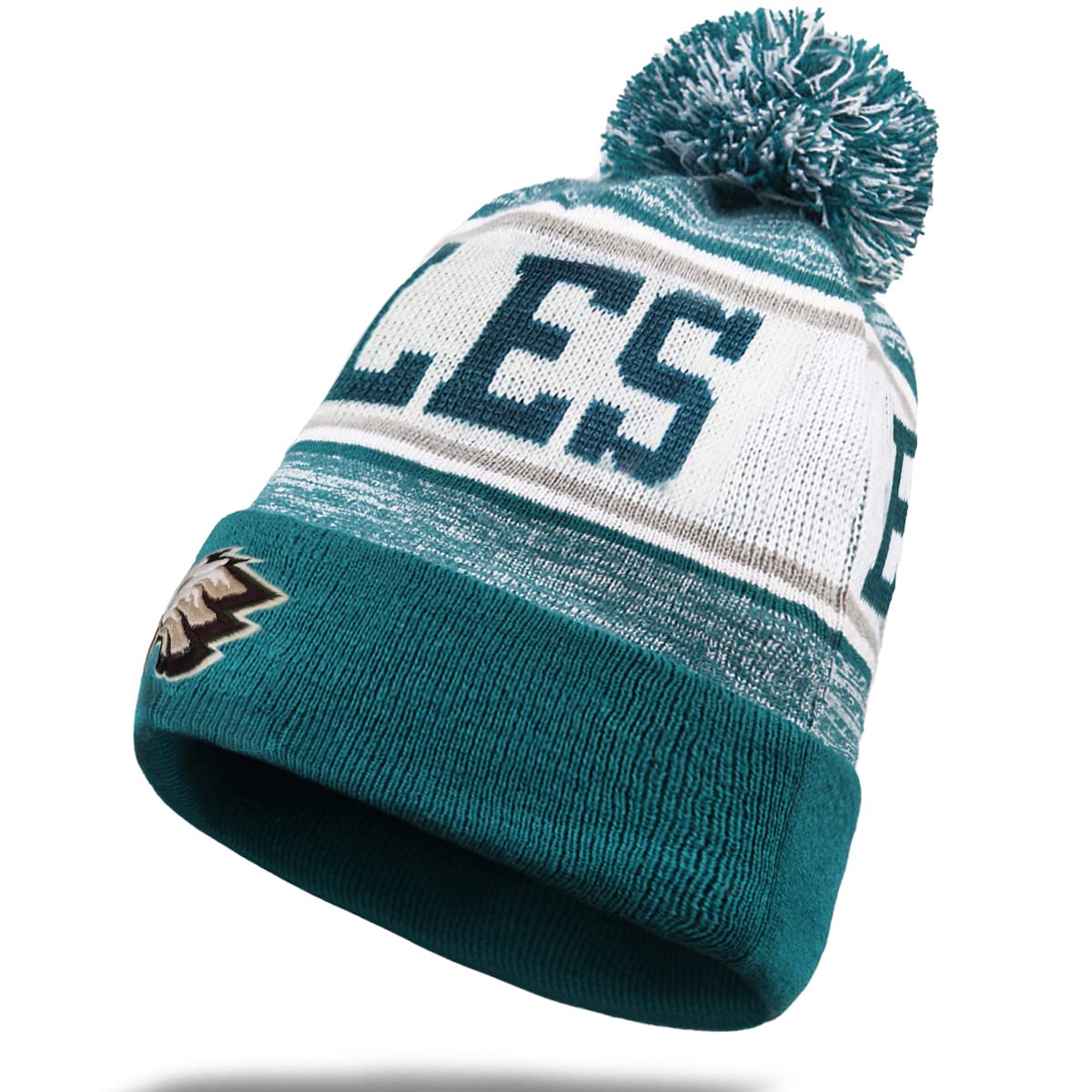 Philadelphia Eagles Beanie Hat for Men - Winter Knit Cuffed Beanie Cap - NFL Team Logo - Warm & Stylish for Outdoor Sports, Casual Wear & Cold Weather