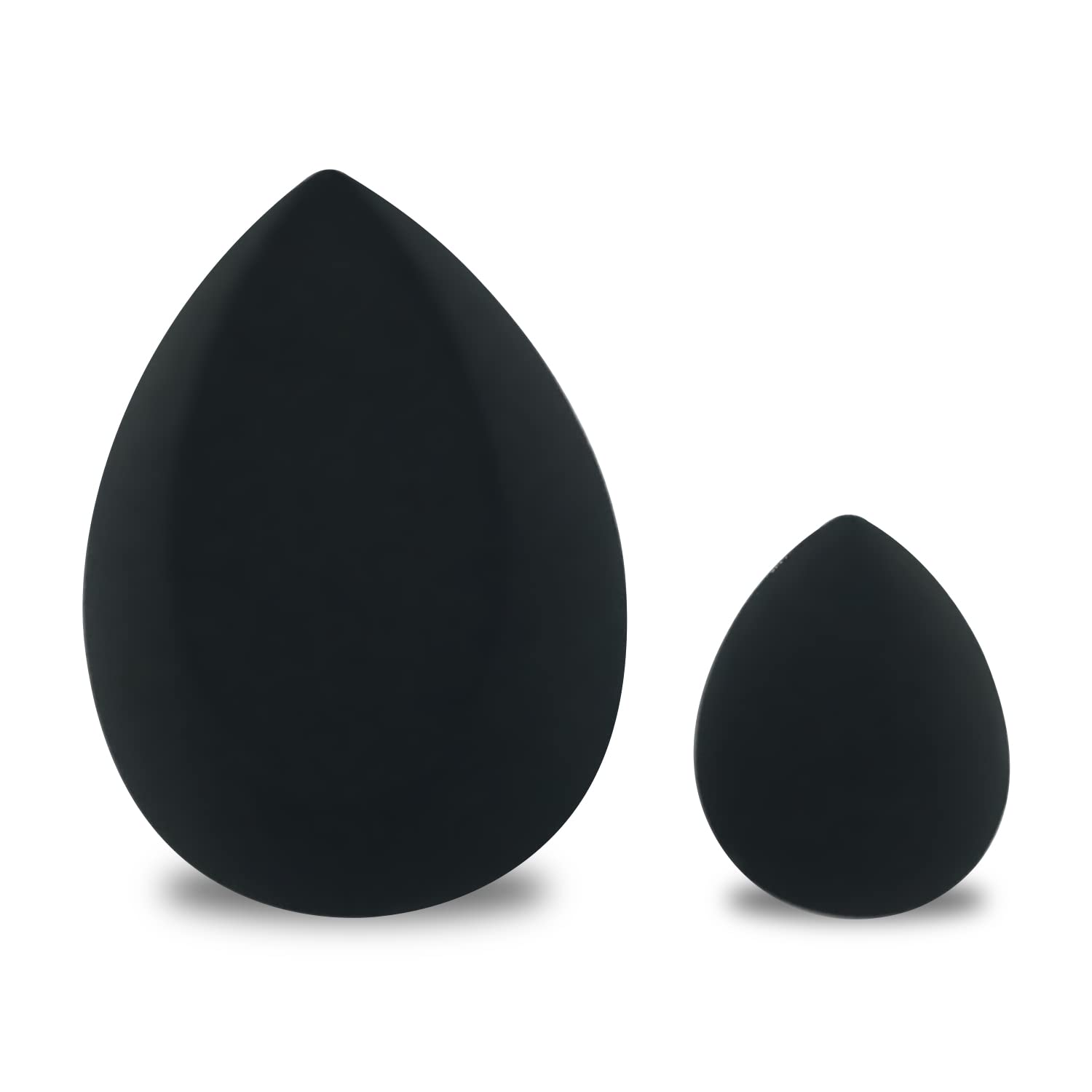 2 Pack Beauty Blender Sponge Set - Large & Mini Makeup Sponges for Liquid & Cream Foundation (Black) | Perfect for Professional Makeup Application & Travel Touch-Ups
