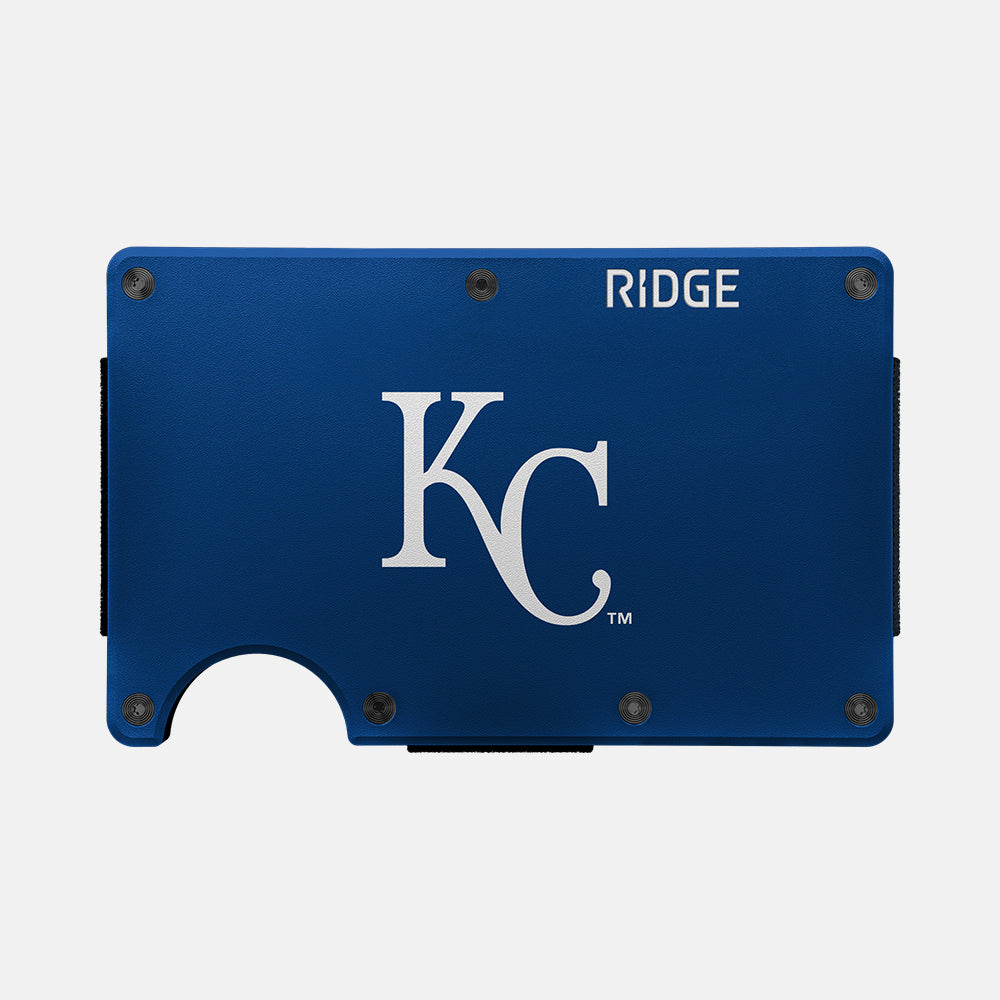Ridge Wallet for Men - Slim RFID Blocking Minimalist Front Pocket Wallet - Kansas City Royals Edition - Perfect for Everyday Carry & Travel