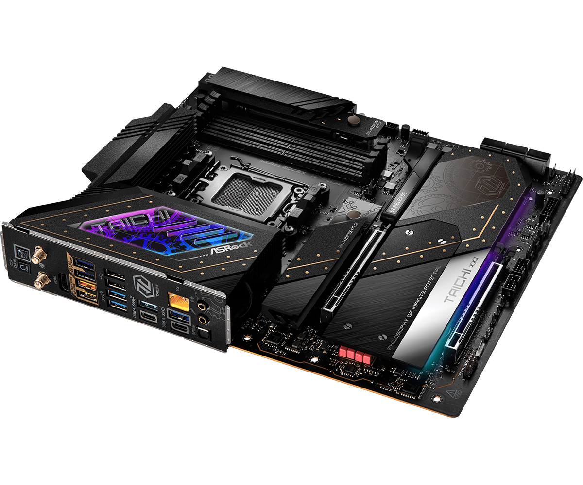 ASRock X870E Taichi AM5 Socket Motherboard - AMD Ryzen 7000 Ready, PCIe 5.0, DDR5, WiFi 6E - Perfect for Gaming PCs, Content Creation & High-Performance Workstations