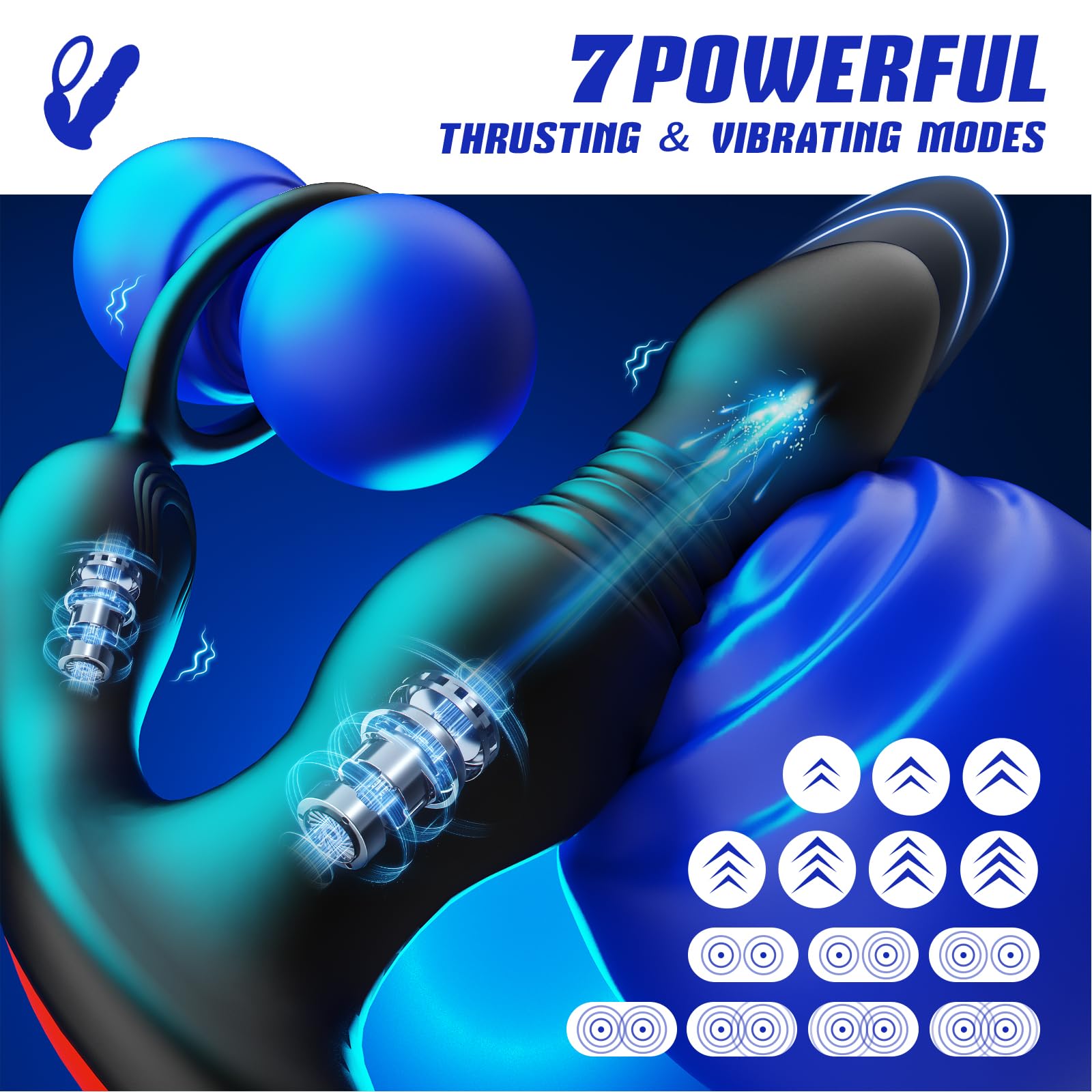 BEISAR Prostate Massager for Men - 7 Vibration Modes Anal Plug with Remote Control & Cock Ring - P-Spot Stimulator, Enema Toy for Couples & Solo Play - Perfect for Sensual Massage, Intimate Play and Wellness Therapy