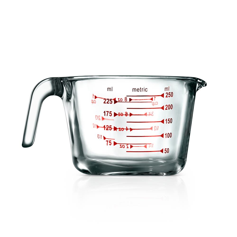 Premium Glass Measuring Cup Set - 4-Piece Shatterproof Kitchen Measuring Cups with Spout & Handle for Baking, Cooking, and Mixing - Microwave & Dishwasher Safe Liquid Measuring Cups for Home & Professional Use