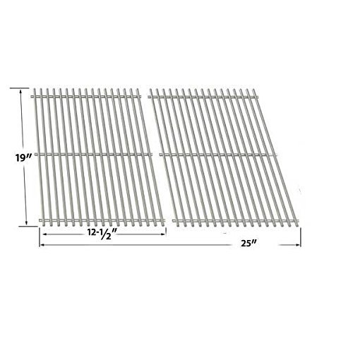 Charmglow 810-7400-S Replacement Grill Kit - 4 Stainless Steel Burners, Heat Plates & Cooking Grates for Gas Grills | Perfect for Backyard BBQs, Outdoor Cooking & Patio Parties