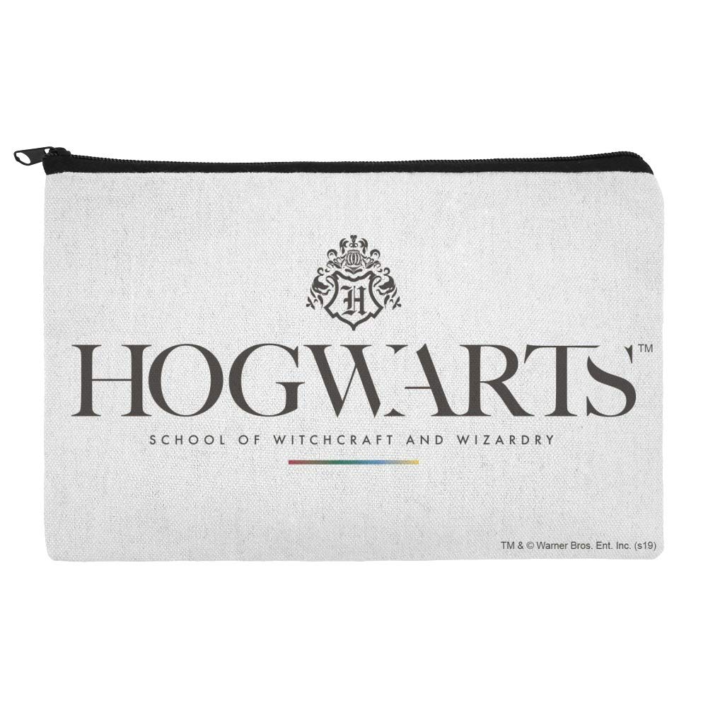 Harry Potter Hogwarts Logo Makeup Bag - Waterproof Cosmetic Organizer Pouch for Travel, Gym & Daily Use | Official Licensed Merchandise