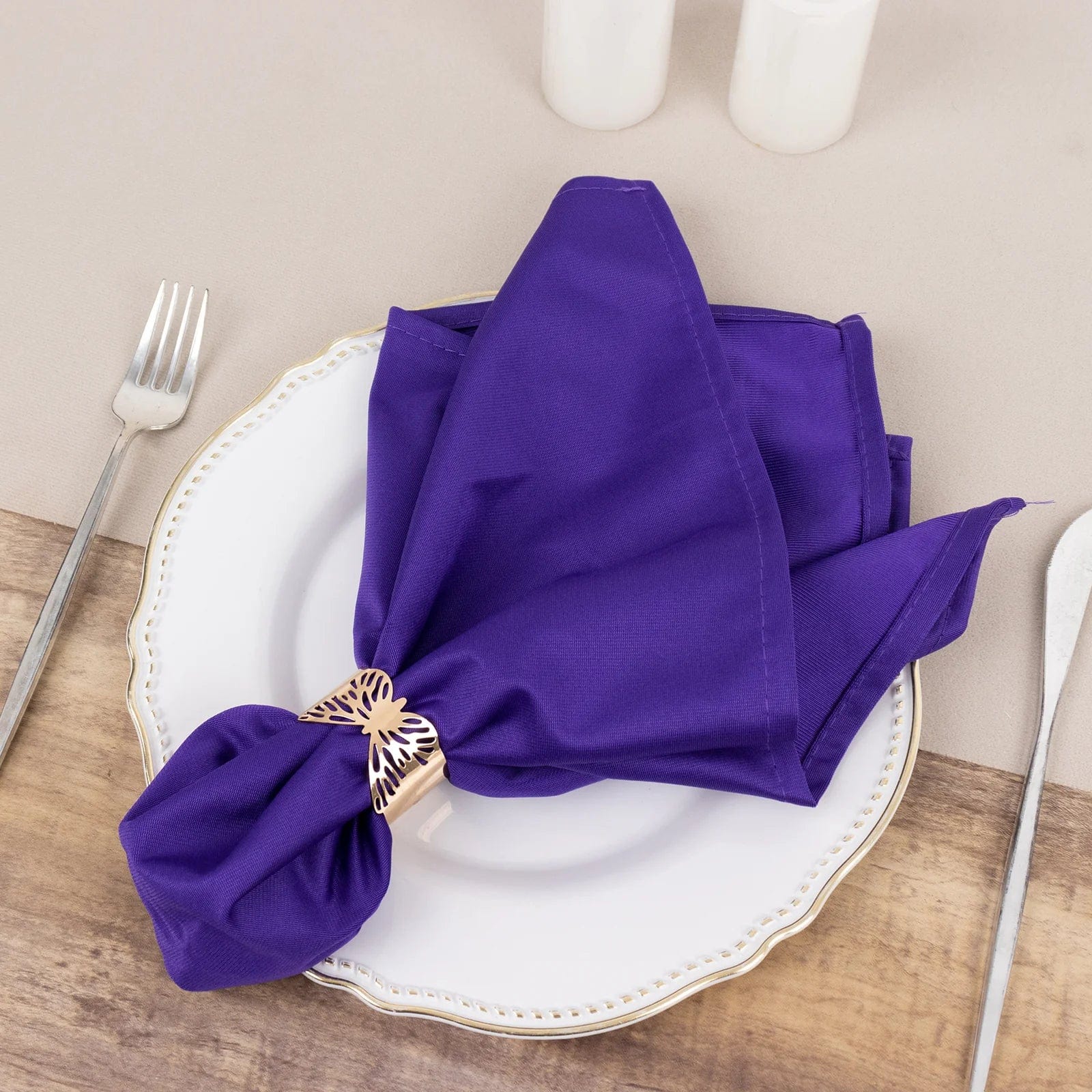 5 Premium 20x20 Inch Scuba Polyester Dinner Napkins - Soft & Absorbent for Fine Dining, Weddings & Formal Events