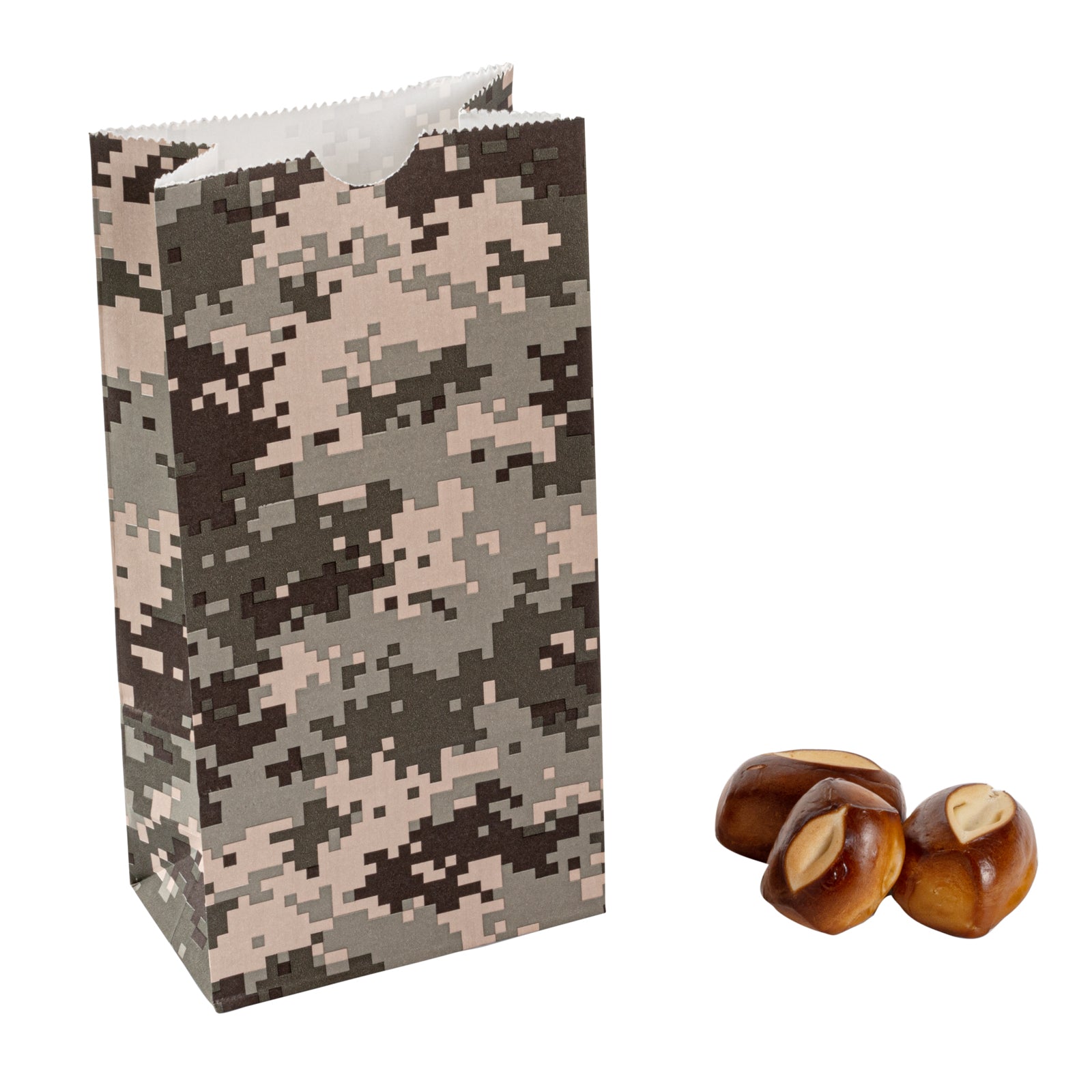 Camouflage Paper Bags 2 lb Capacity - 4.25