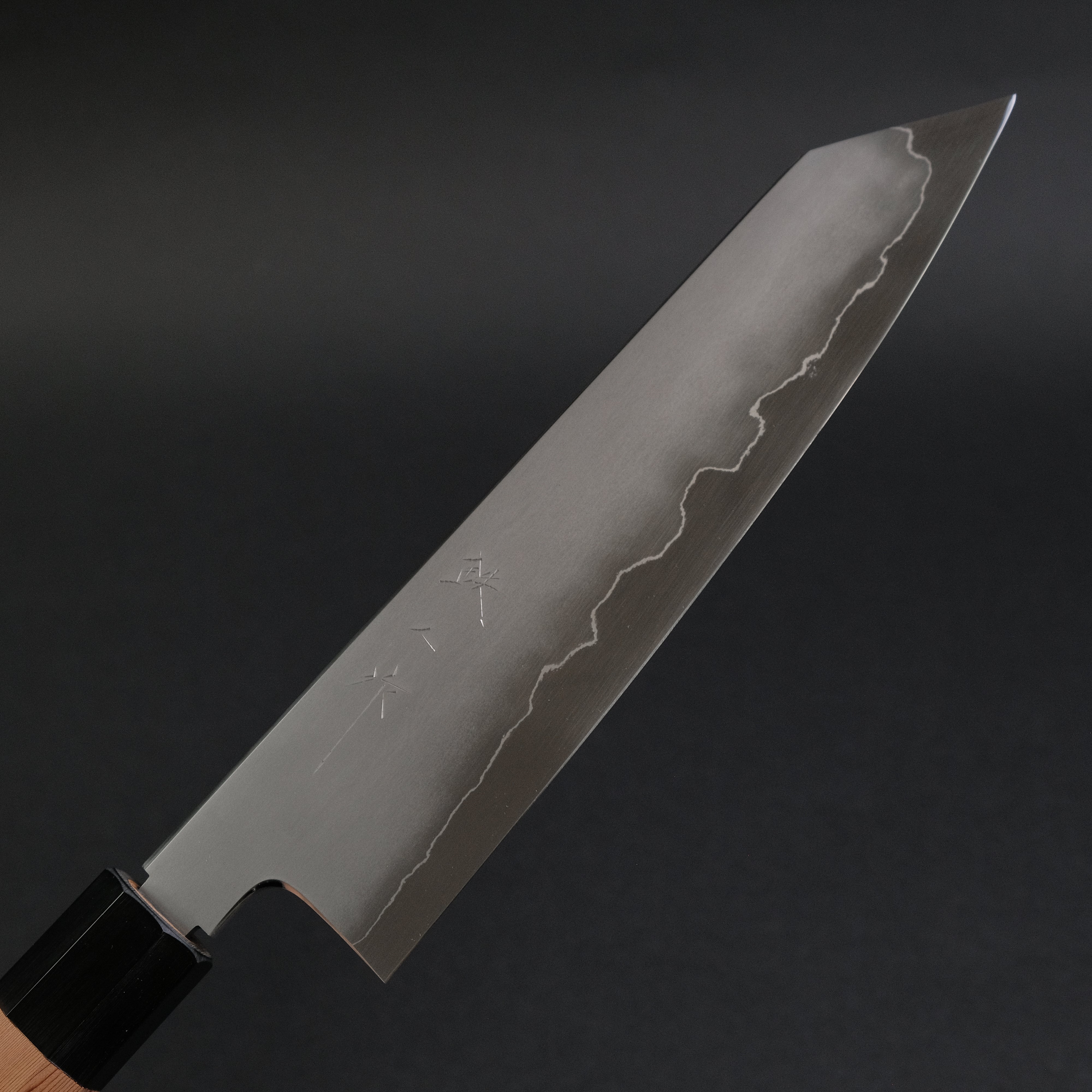 Premium Tetsujin Silver #3 Kasumi Kiritsuke Gyuto 210mm Japanese Chef Knife with Yakusugi Cedar Handle - Perfect for Sushi, Sashimi & Precision Vegetable Cutting