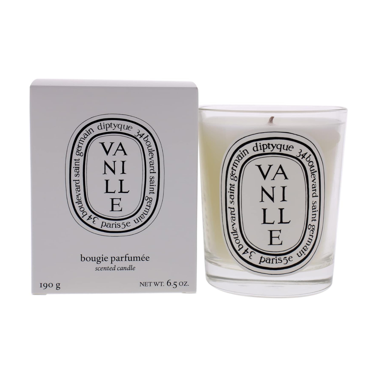 Diptyque Vanille Scented Candle 6.5 oz - Luxury Vanilla Home Fragrance for Bedroom, Bathroom & Living Room - Unisex Aromatherapy Gift