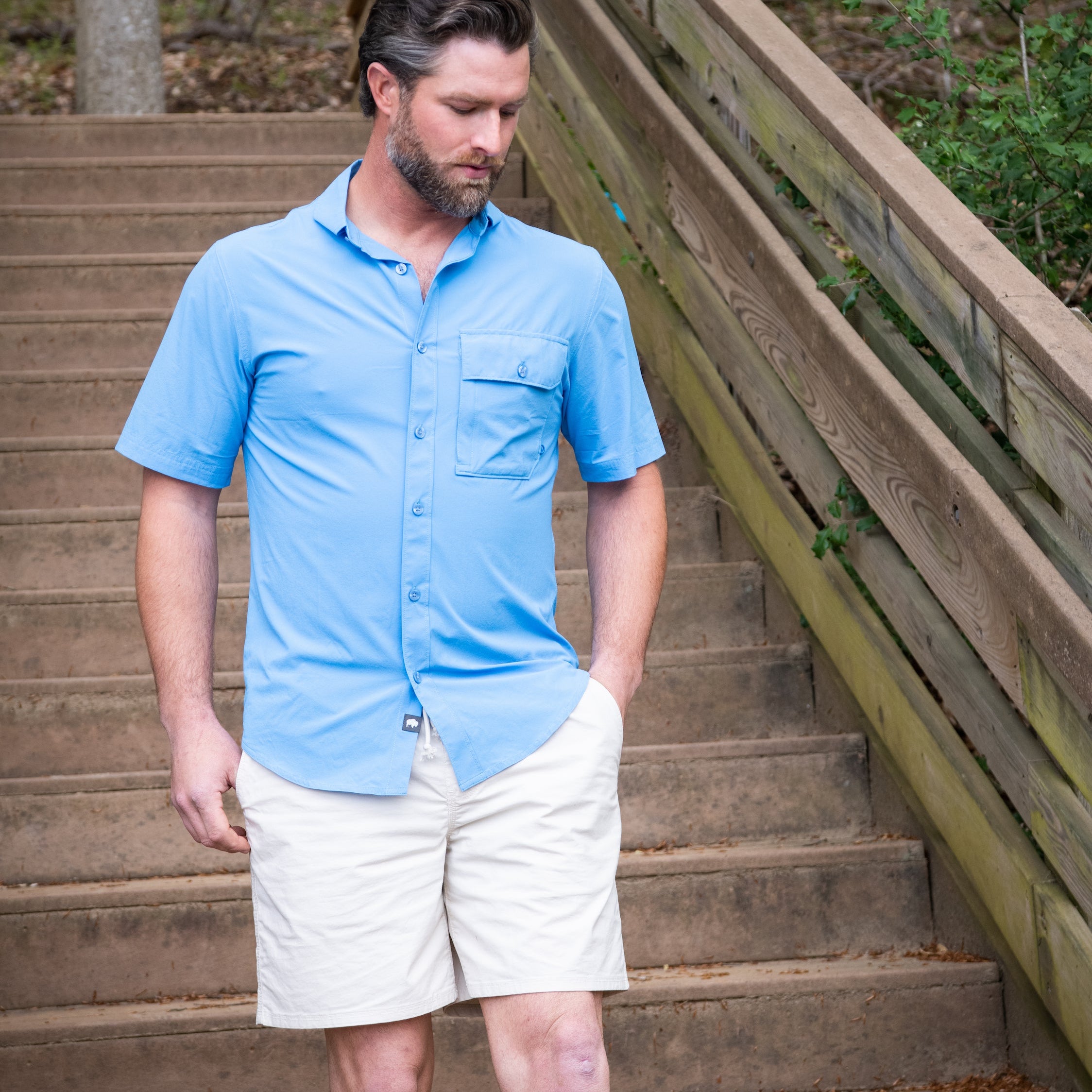 Stretch Poplin Deck Shorts for Men - Comfortable & Stylish Casual Shorts for Summer, Beach, and Outdoor Activities