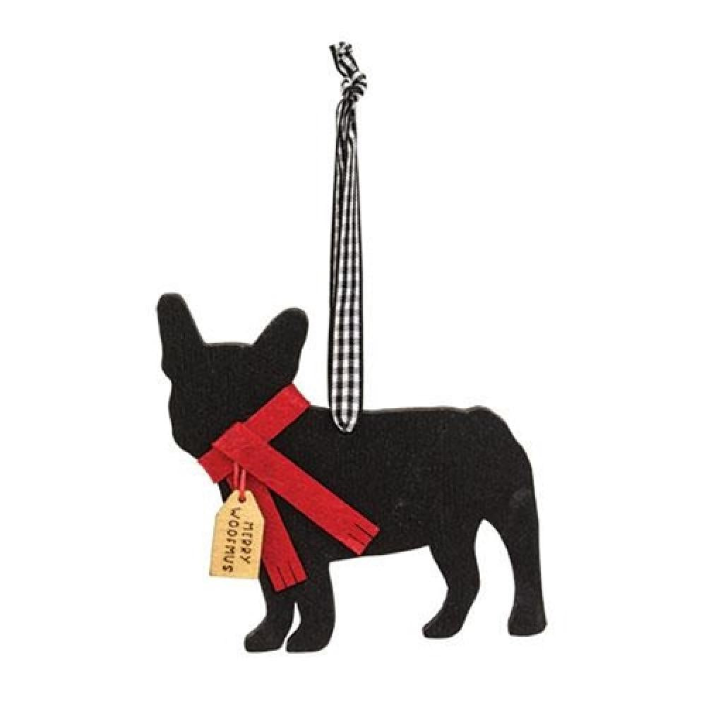 Merry Woofmas French Bulldog Christmas Ornament - Festive Holiday Decor for Dog Lovers & Pet Parents