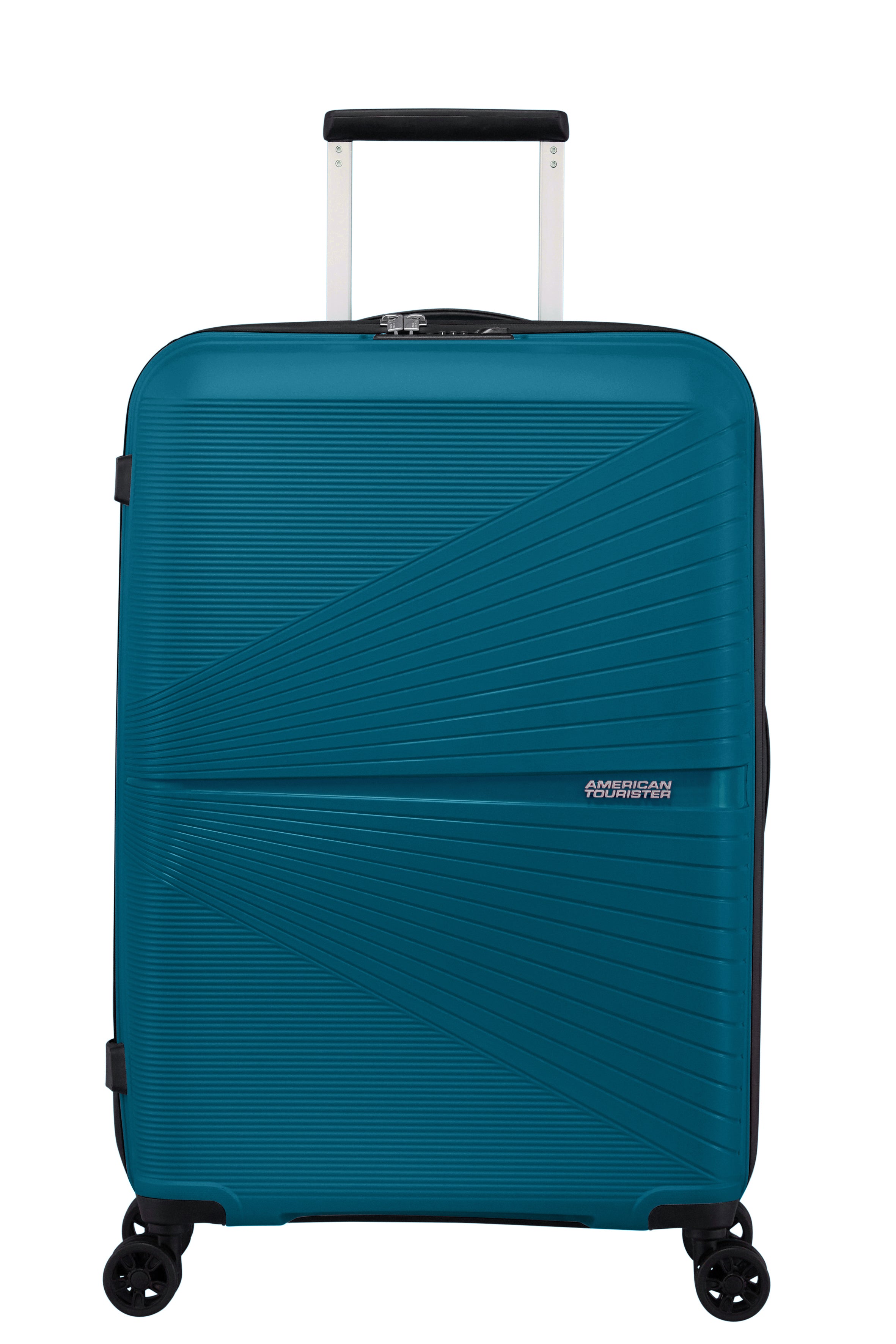 American Tourister Airconic 68cm Medium Suitcase - Lightweight Spinner Luggage with 360° Wheels, Deep Ocean Blue | Perfect for Business Travel & Weekend Getaways