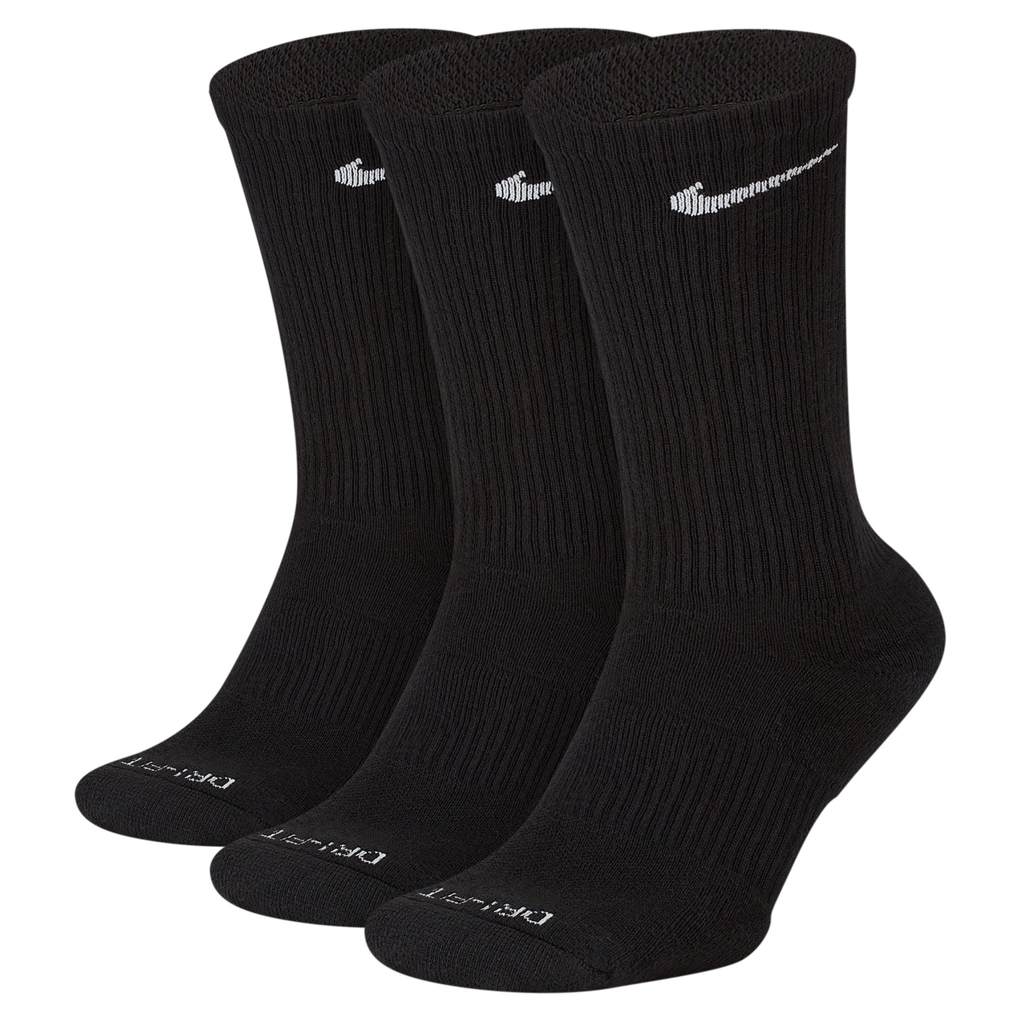 Nike Men's Everyday Plus Cushion Crew Socks 3-Pack - Comfortable Athletic Socks for Running, Gym & Daily Wear