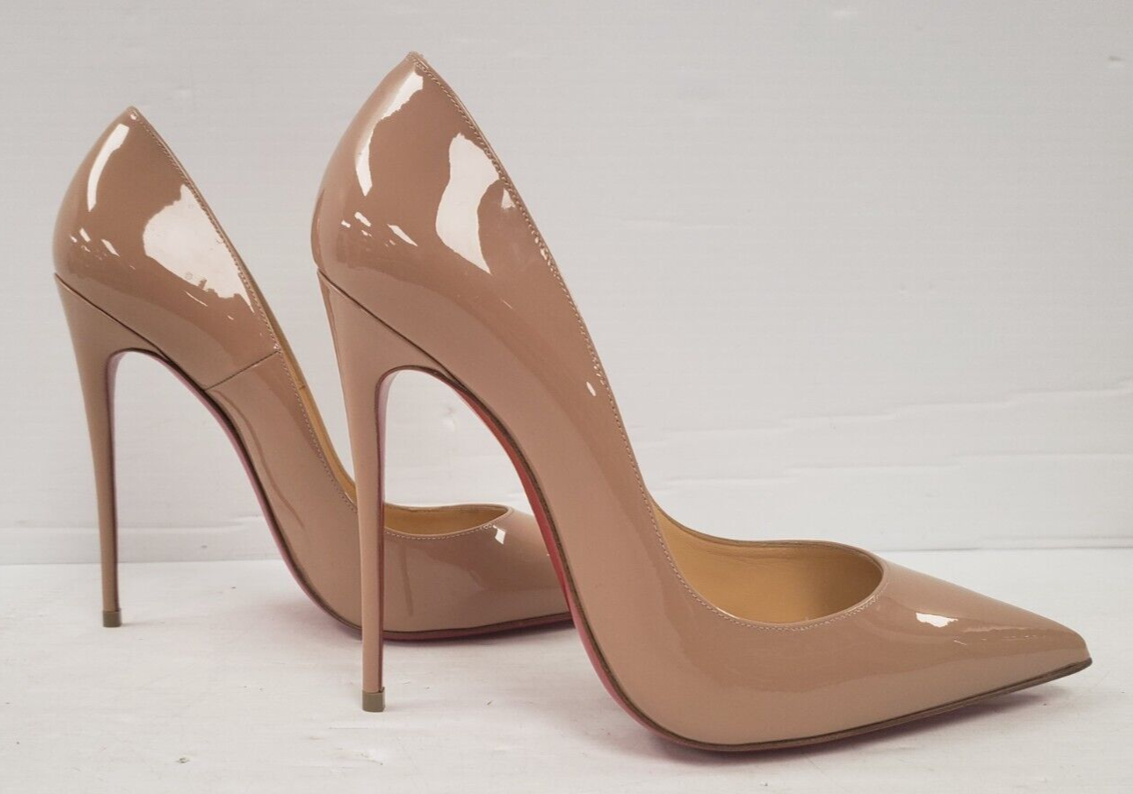 Christian Louboutin SO KATE 120mm Patent Leather Pumps - Women's Size 9 Luxury High Heels for Weddings, Parties & Special Occasions