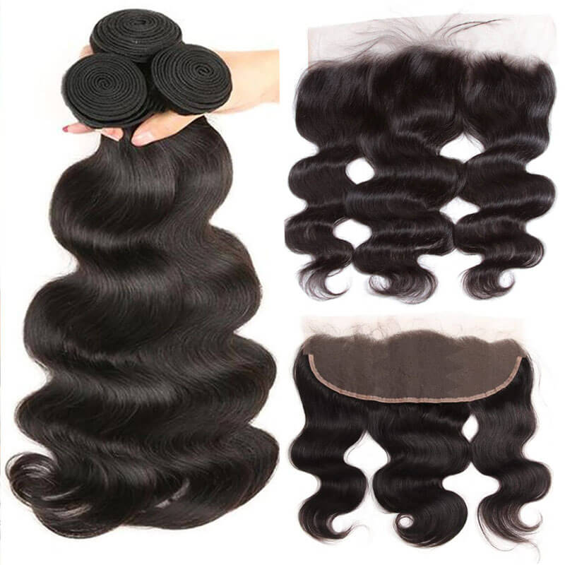 Eullair Body Wave Bundles with Closure 3/4 PCS - 4x4 5x5 6x6 HD Lace Closure | Brazilian Human Hair Weave for Black Women | Perfect for Daily Wear, Parties & Special Occasions