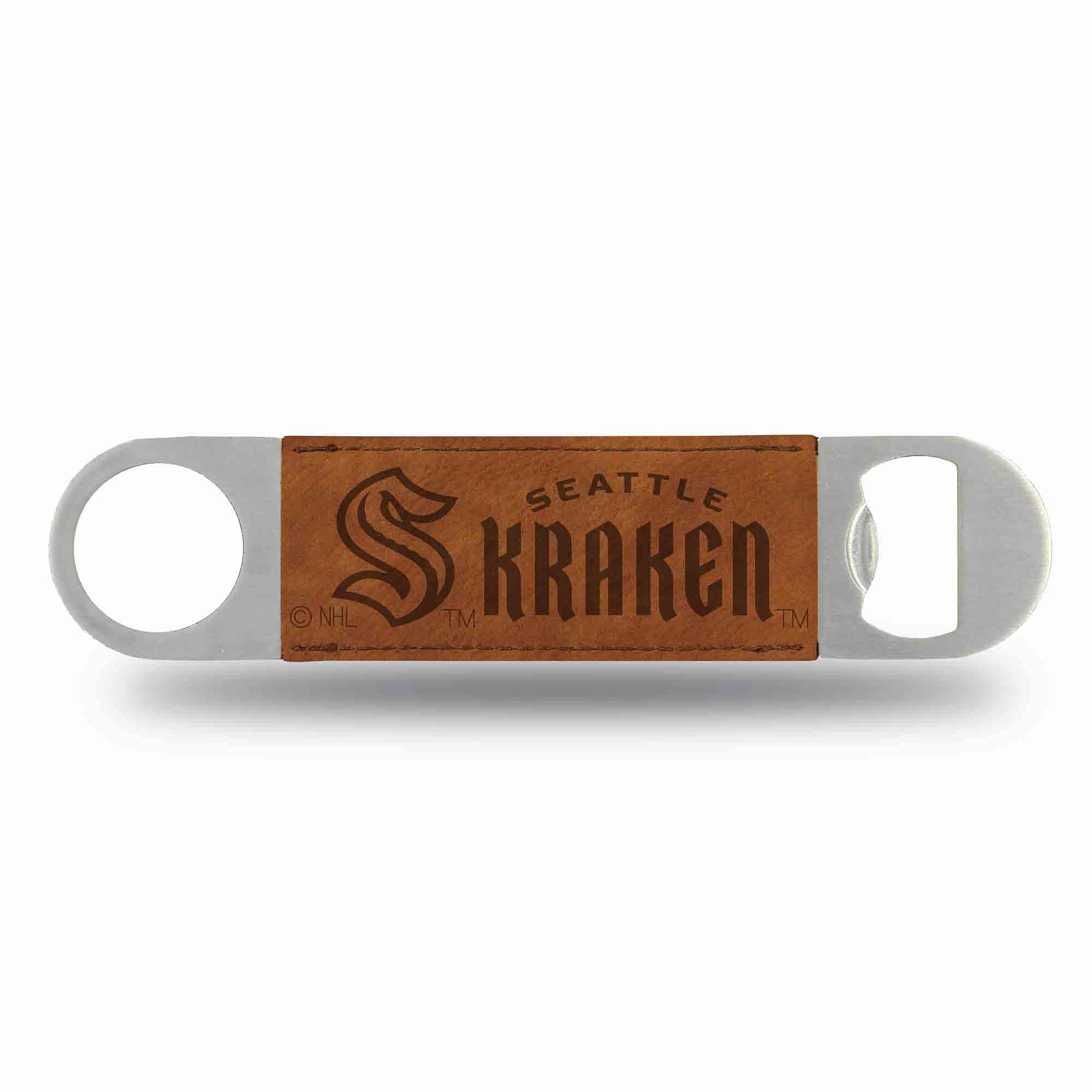 NHL Laser Engraved Bar Blade - Premium Faux Leather Beverage Accessory for Game Day, Parties & Sports Events | Rico Industries