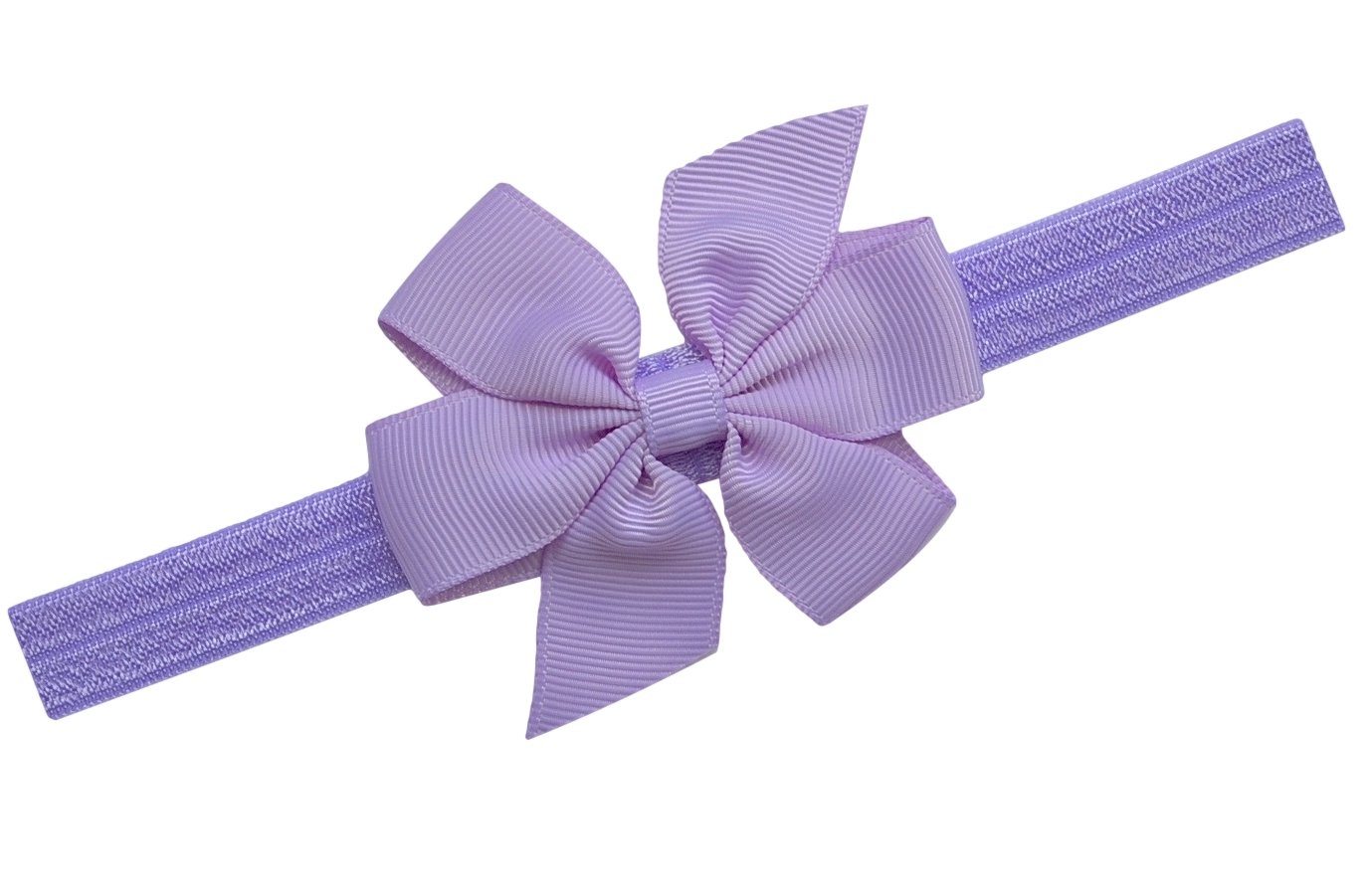 Funny Girl Designs Baby Girl Simple Bow Elastic Headband - Newborn & Toddler Headwear (0-24 Months) | Perfect for Photoshoots, Birthday Parties & Everyday Outfits