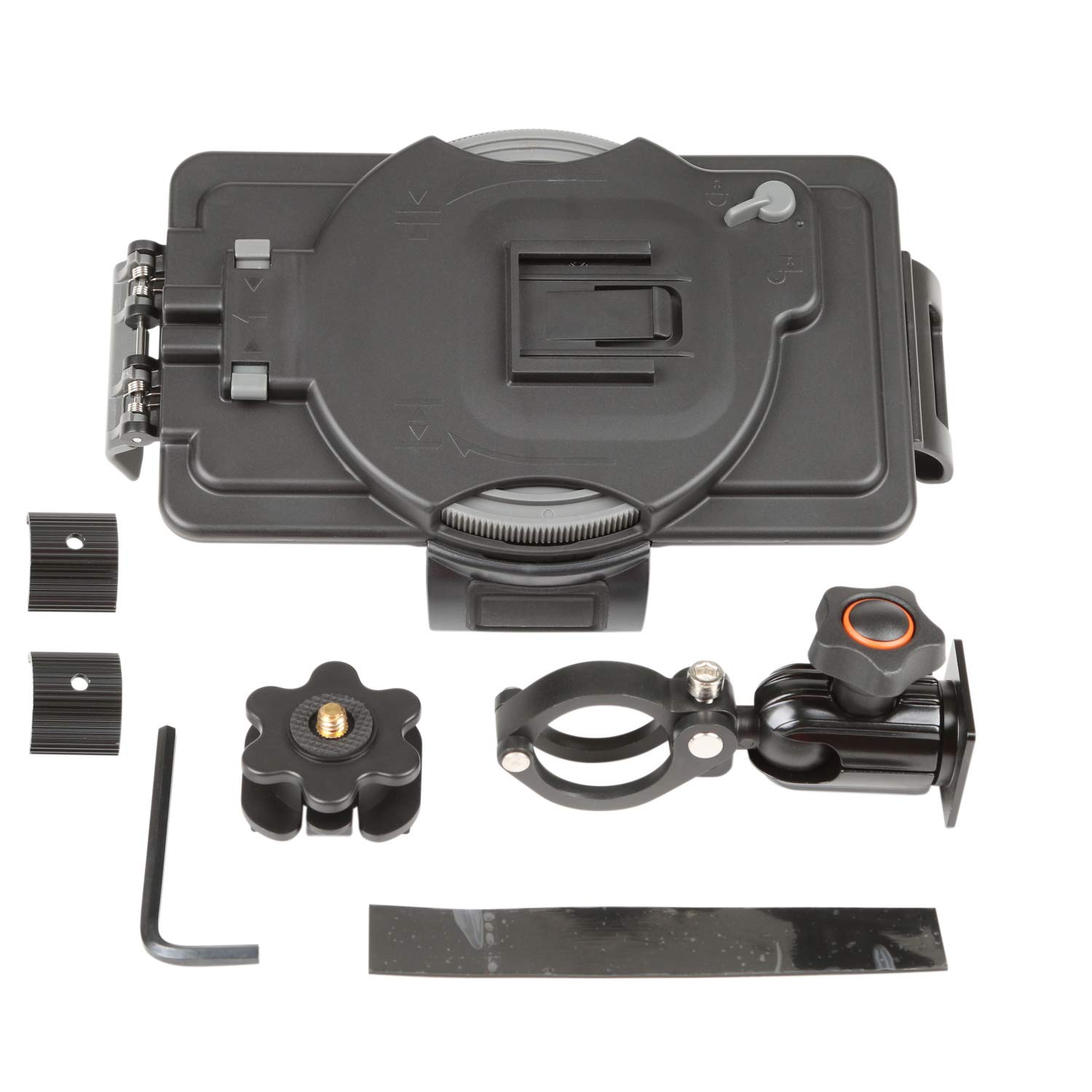 Rugged Ridge Universal Tablet Mount 13551.38 - Durable Car Phone Holder for iPad & Android Tablets - Perfect for Off-Roading, Camping & GPS Navigation