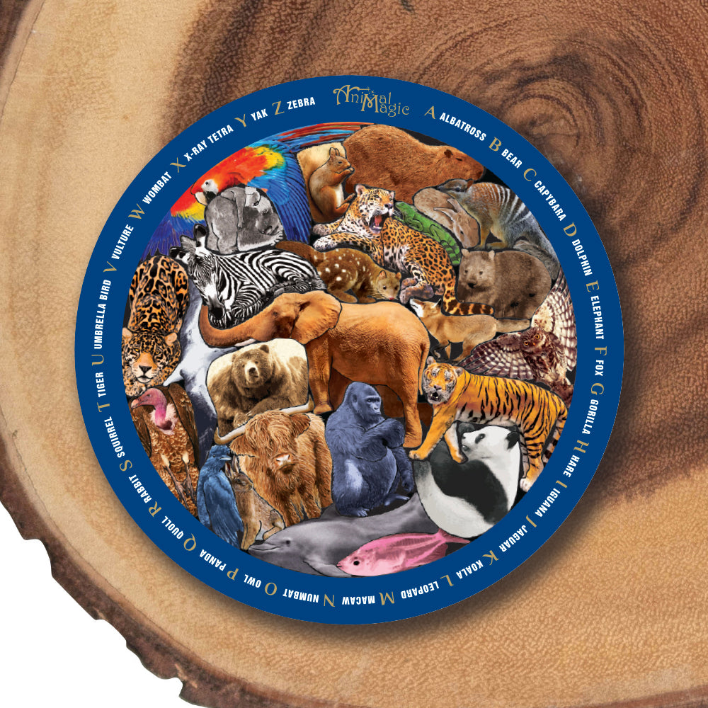 Animal Magic A to Z Alphabet Puzzle - Wooden ABC Learning Toy with Wildlife Animals for Toddlers & Preschoolers - Perfect for Early Childhood Education and Homeschooling