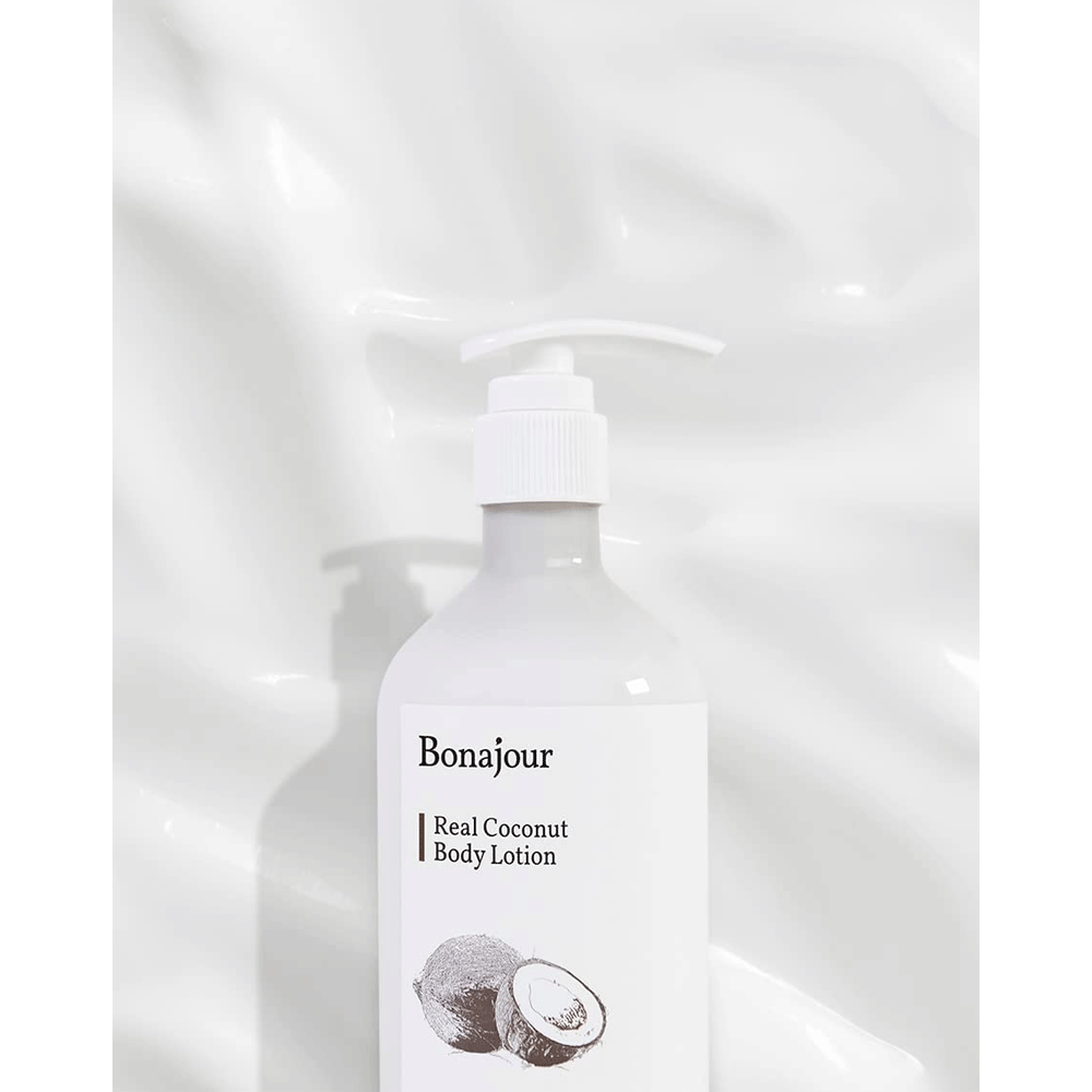 BONAJOUR 100% Natural Coconut Body Lotion for Dry Skin - 300ml Hydrating Moisturizer with Organic Coconut Oil - Perfect for Daily Use & After Sun Care