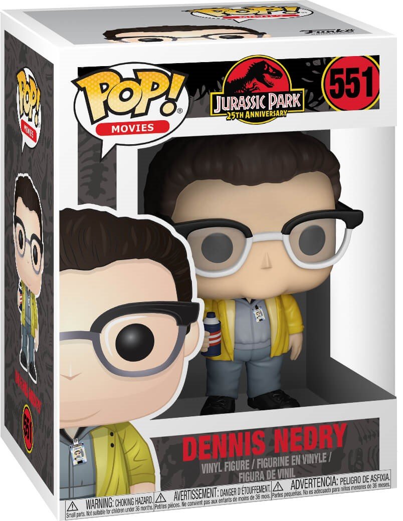 Funko Pop! Movies: Jurassic Park - Dennis Nedry Collectible Vinyl Figure with Pop Protector Case | Official Licensed Jurassic Park Merchandise | Perfect for Movie Fans, Collectors and Display Shelves