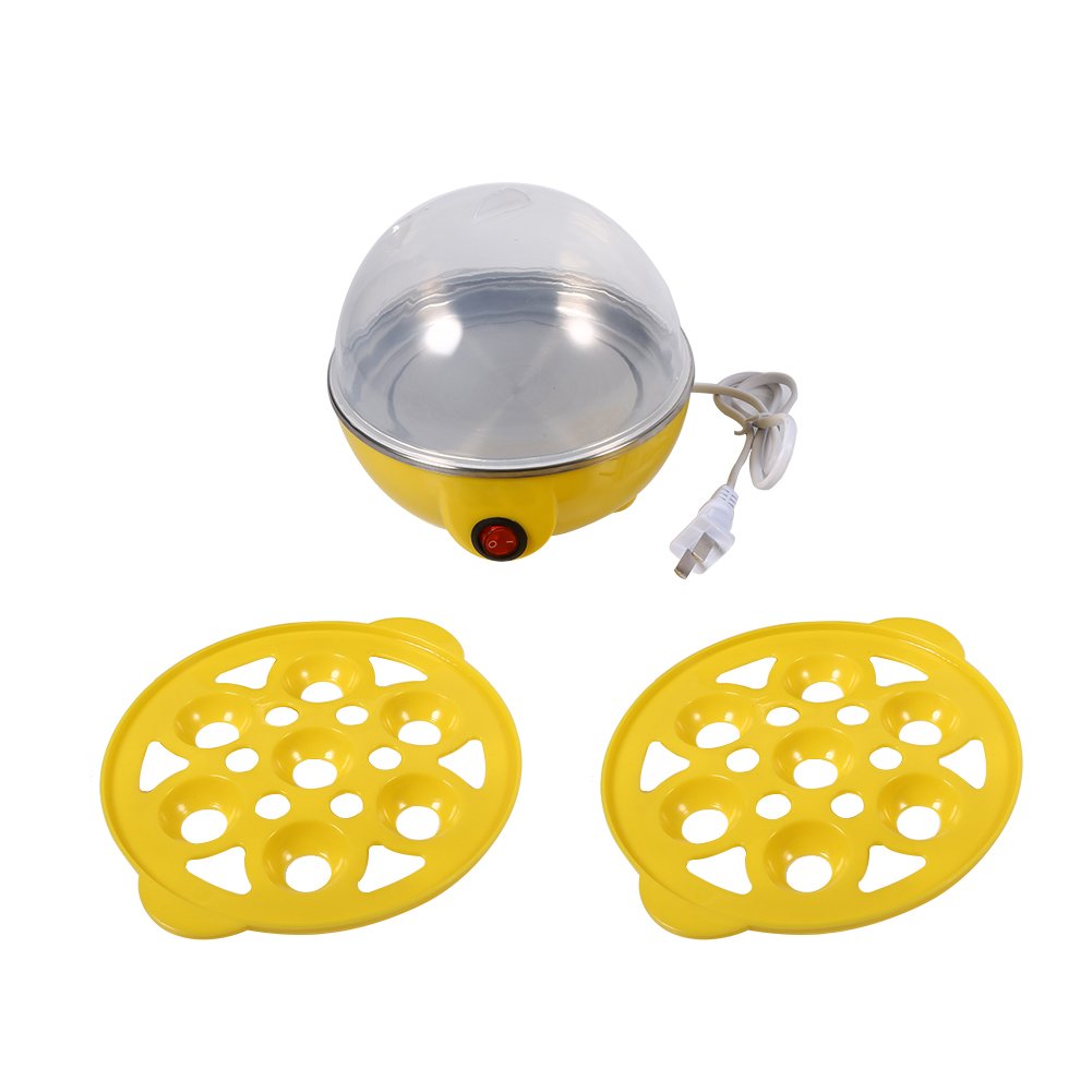 Double-Layer Electric Egg Steamer - Fast & Easy Egg Cooker for Hard, Medium or Soft Boiled Eggs - Perfect for Breakfast, Meal Prep & Healthy Snacks