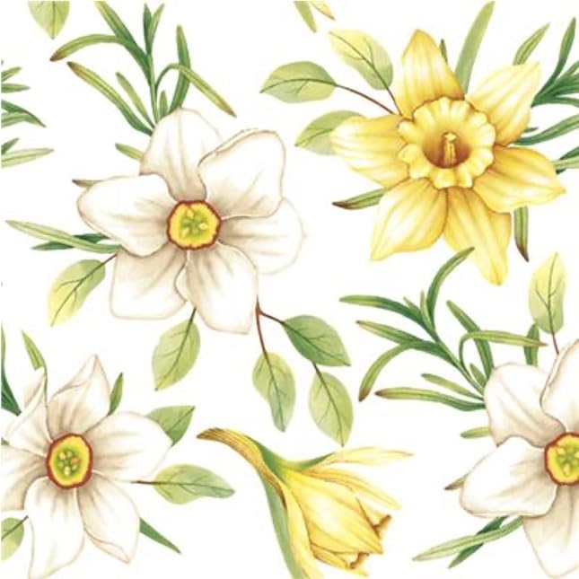 Watercolor Daffodils L