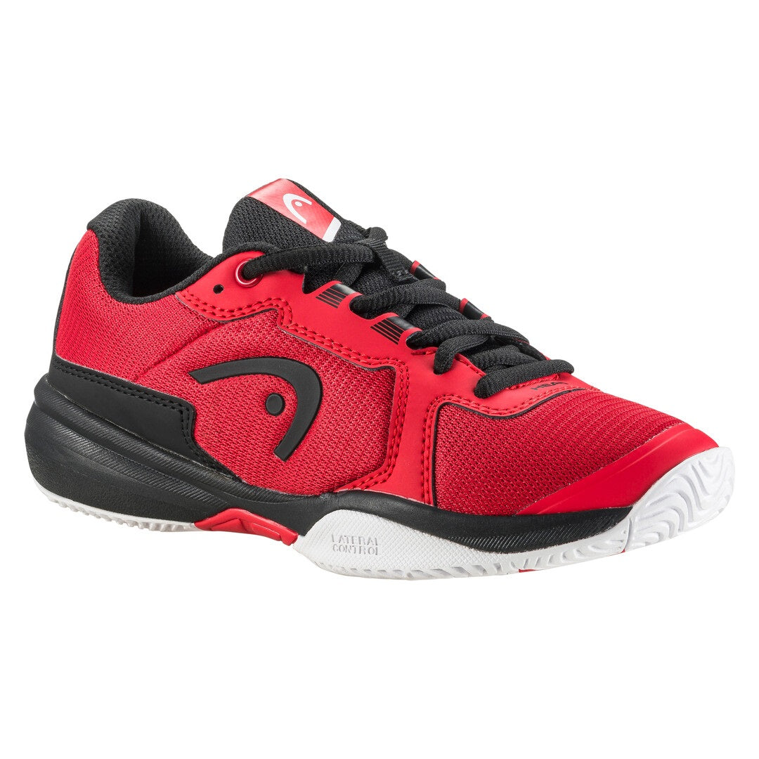 Head Sprint 3.5 Junior Tennis Shoes for Kids - Lightweight & Durable Court Sneakers (Red/Black) - Perfect for Junior Tennis Matches & Training Sessions