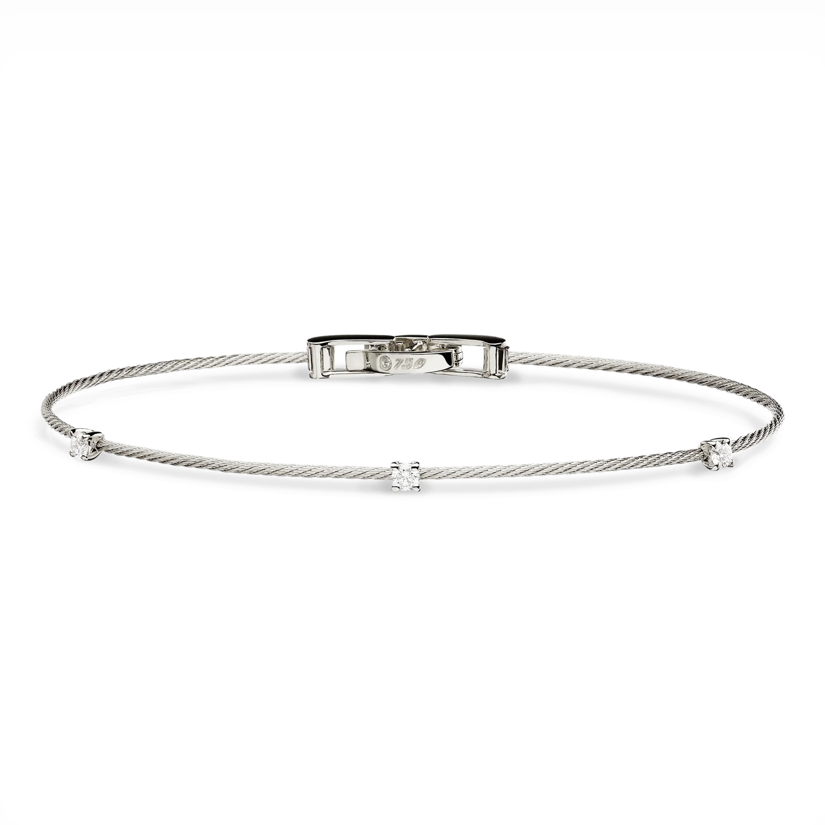 Paul Morelli Single Unity Bracelet with 3 Diamonds - Elegant Diamond Jewelry for Women, Perfect for Weddings, Anniversaries & Special Occasions