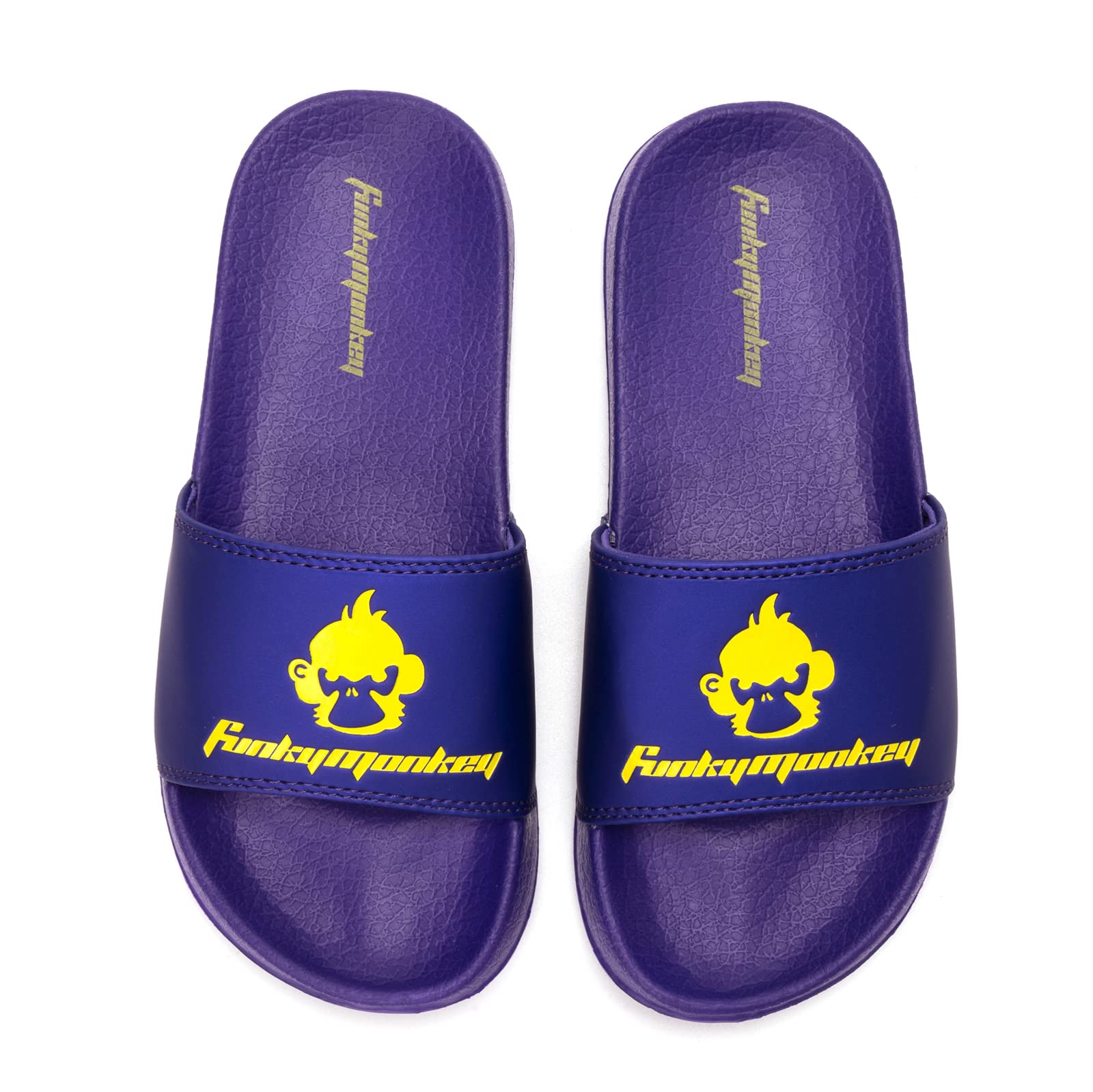 FunkyMonkey Women's Comfort Slide Sandals - Slip-On Casual Summer Sandals for Indoor & Outdoor Wear - Perfect for Beach, Pool, Yoga and Lounging