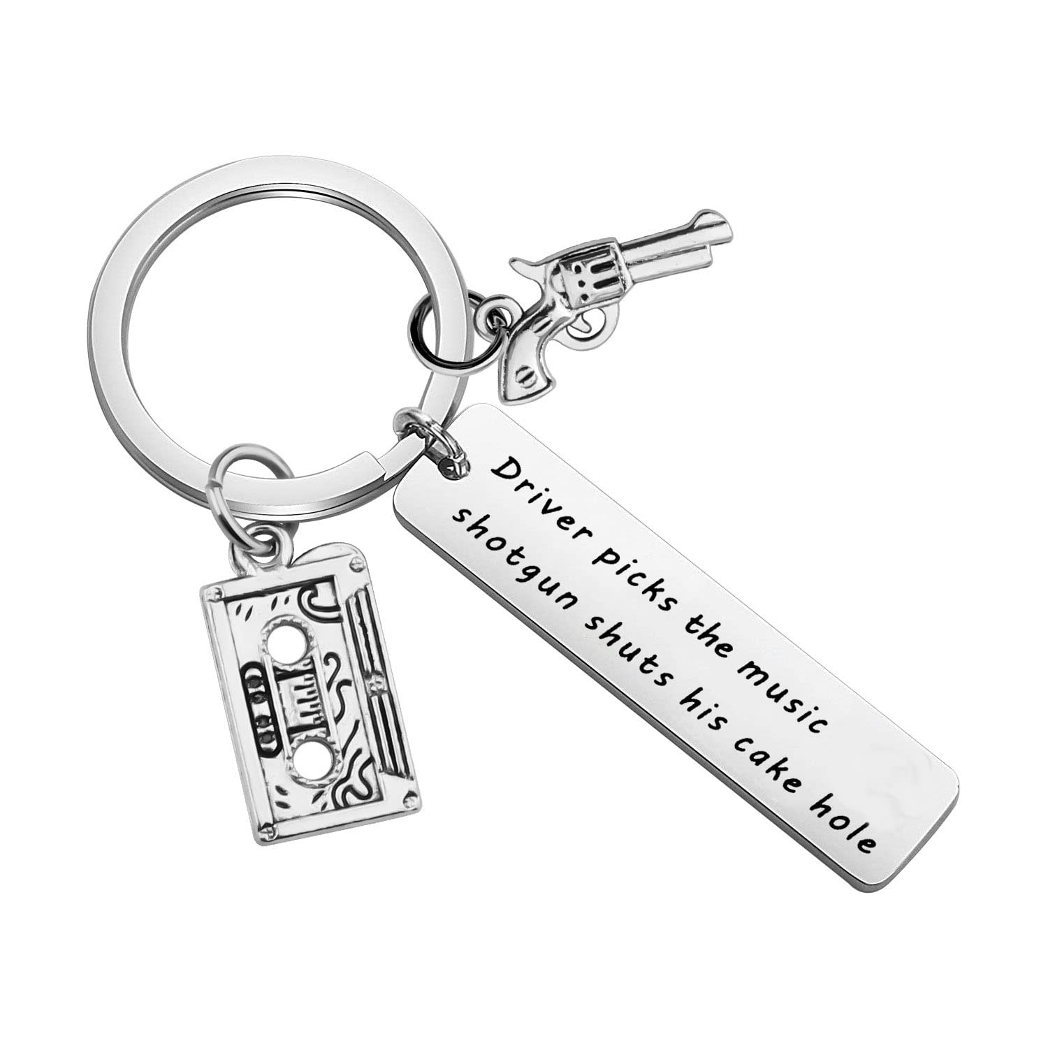 Bobauna Keychain - Inspirational Gift for Music Lovers & Drivers - Funny Shotgun Driver Picks Keyring - Perfect for Car Keys, Gifts & Fan Merchandise - Great for Road Trips & Music Enthusiasts