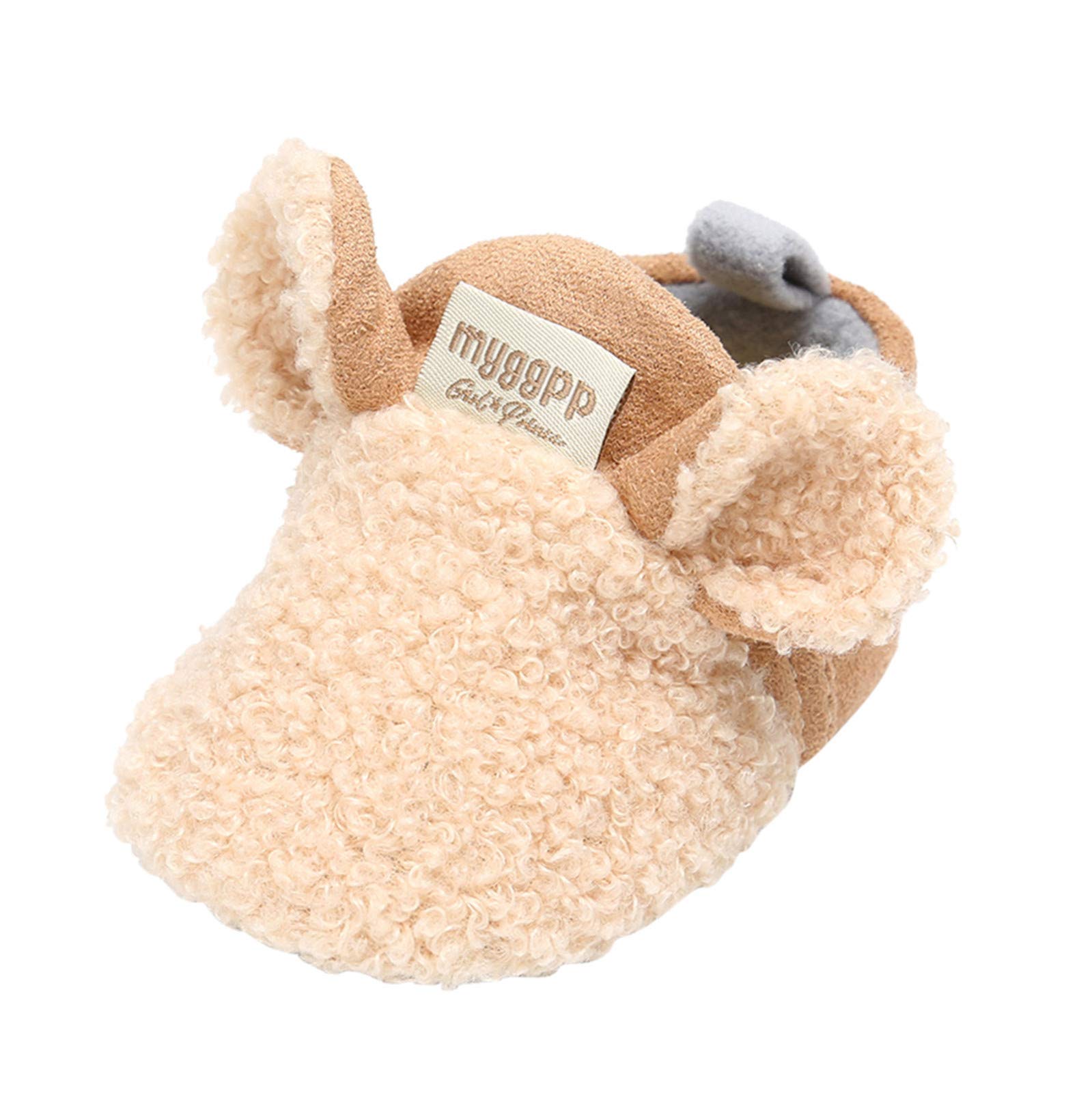**Non-Slip Winter Booties for Baby Boys & Girls - Soft Plush Crib Shoes with Cartoon Designs - Cozy Indoor & Outdoor Slippers for Newborns & Toddlers**    *(Perfect for Home, Daycare, and Winter Walks - Keeps Little Feet Warm & Secure!)*