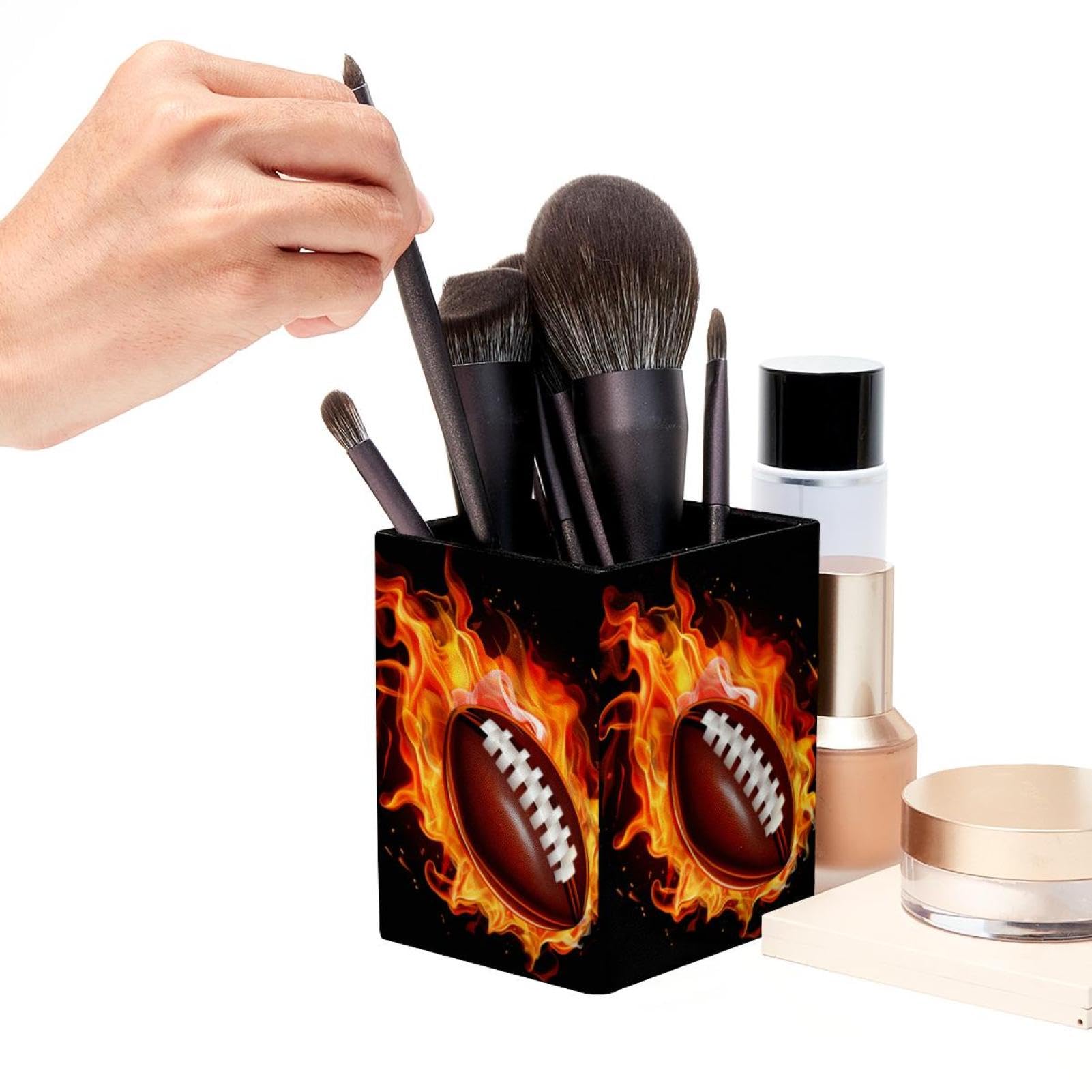 Football-Themed Pen Holder for Desk - Stylish Pen Organizer & Desk Accessory for Office, School, or Home Workspace Decor