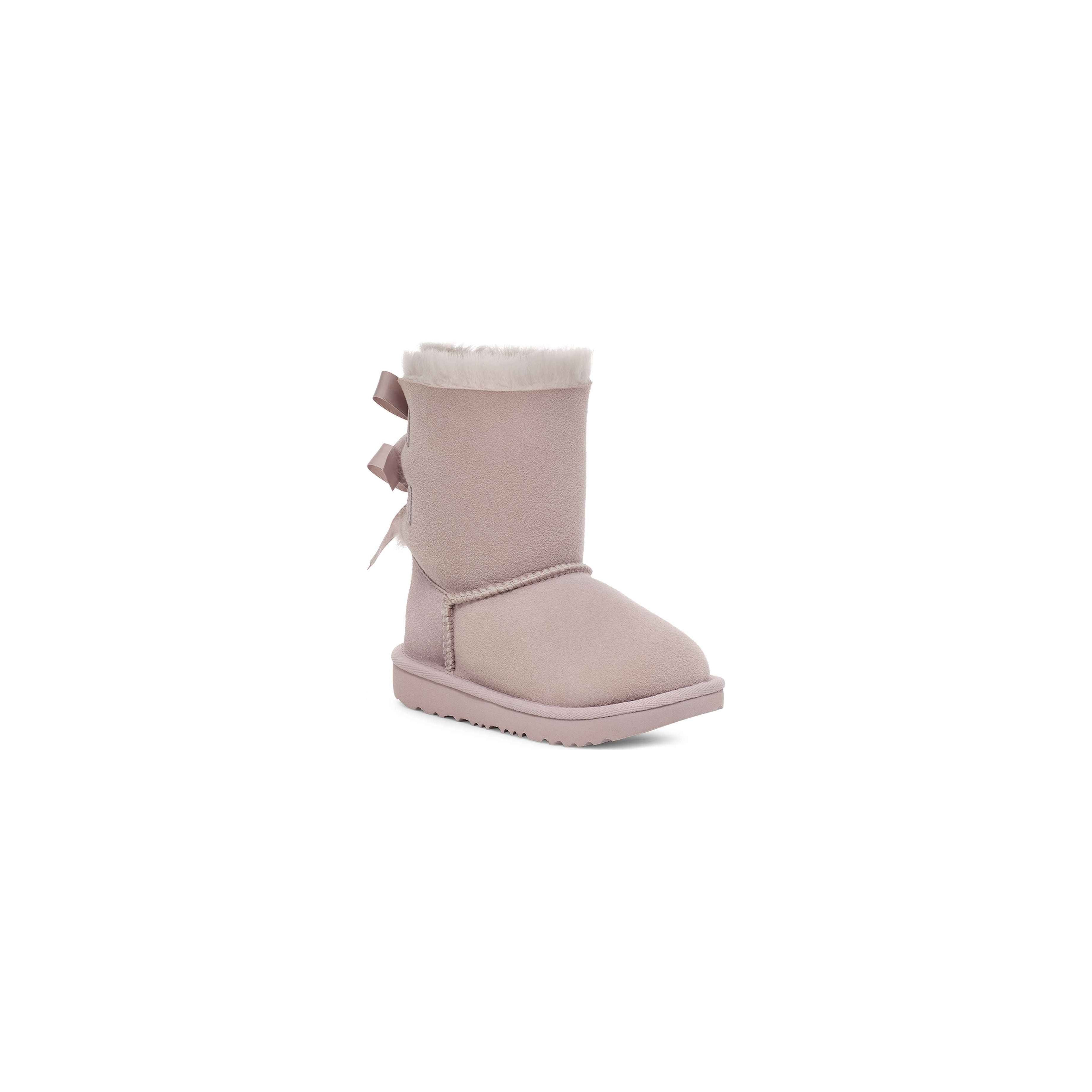 UGG Toddler's Bailey Bow II Boot in Pale Smoke - Warm Winter Snow Boots for Kids - Perfect for Outdoor Play & Cold Weather
