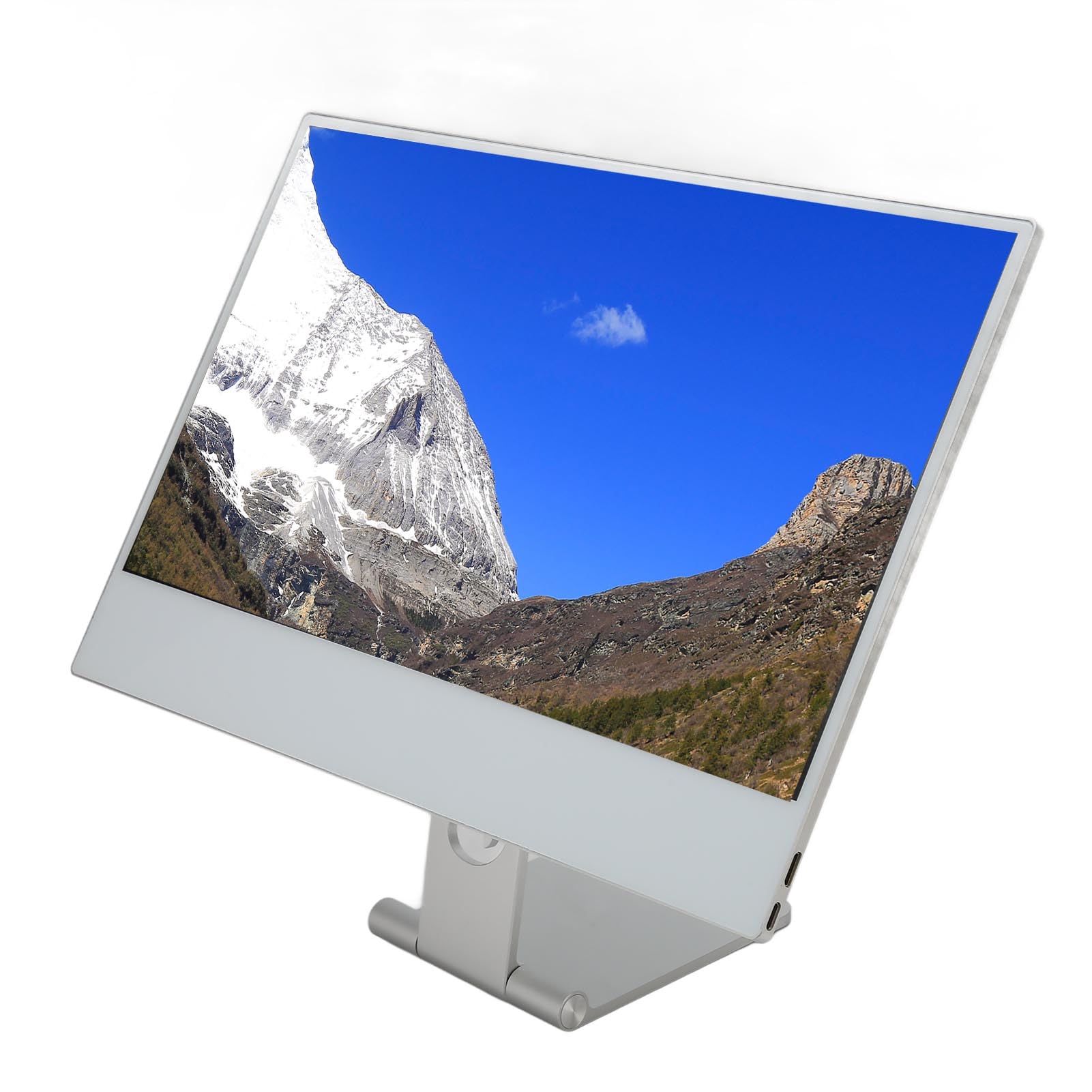 16 Inch Ultra Thin Portable Monitor for Laptop & Computer - Wide Viewing Angle, Flexible Stand - Perfect for Office Work, Gaming & Travel (EU Plug)