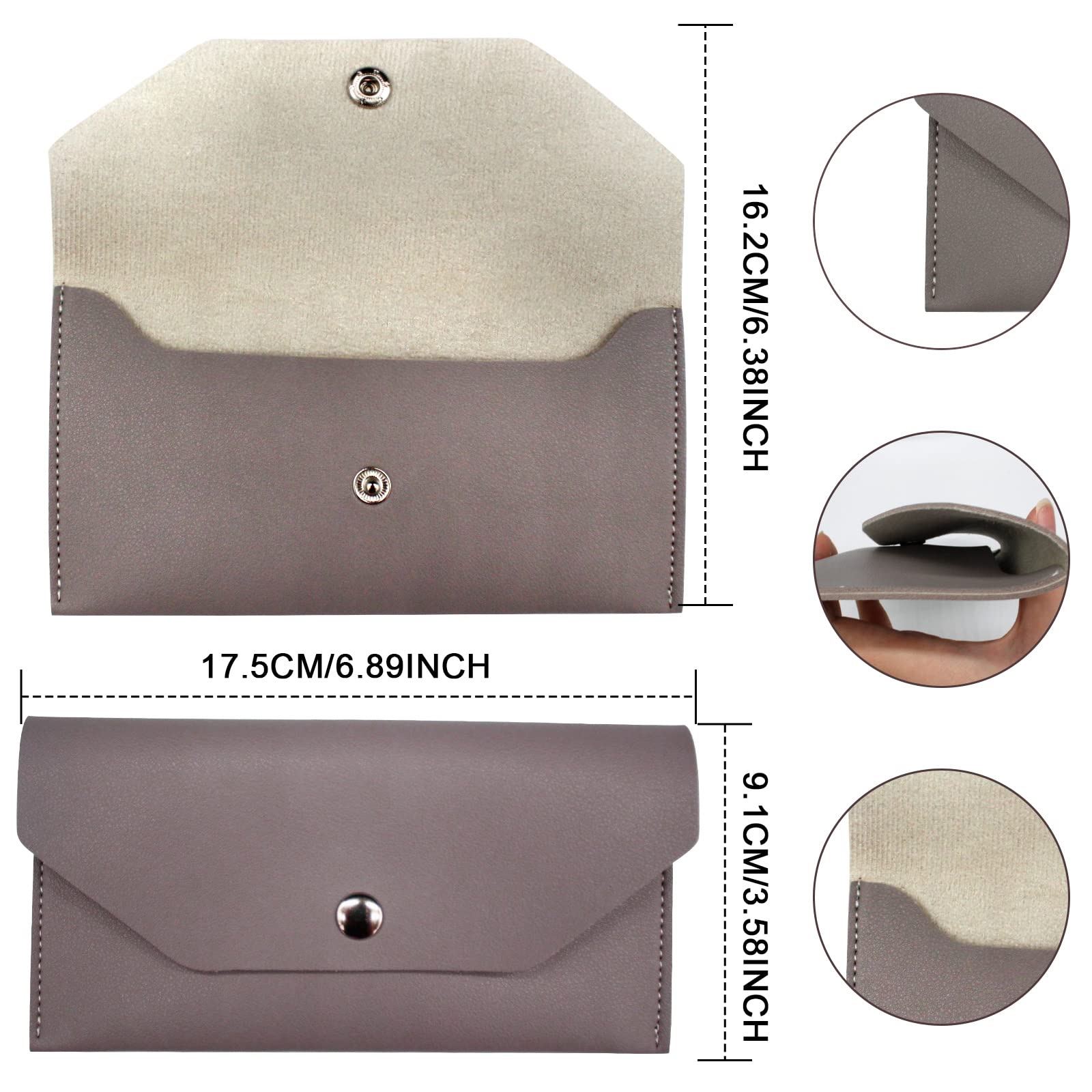 BLMHTWO Women's Leather Cash Envelope Wallet - Reusable Budget Organizer for Money Saving & Bill Management (Purple) | Perfect for Cash Budgeting, Travel & Everyday Use