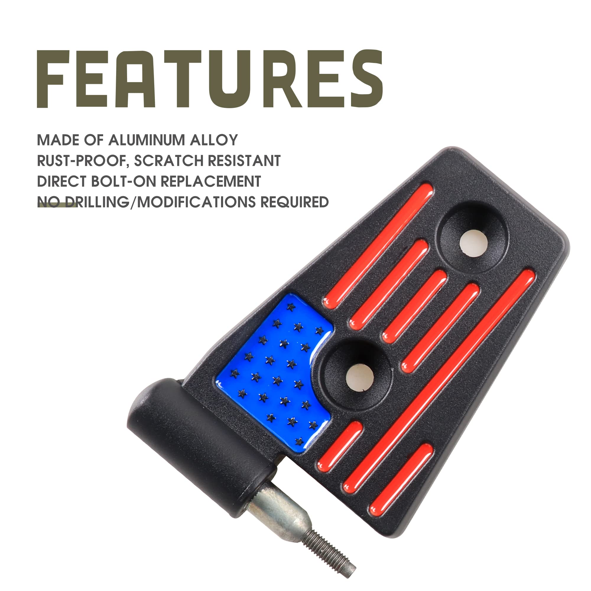 **Jeep Wrangler JK JKU Door Hinge Replacement Kit (2007-2018) - OEM Style Aluminum Hinges for Rubicon, Sahara & Sport Models - 8-Piece Black Set - Perfect for Off-Roading & Daily Driving**