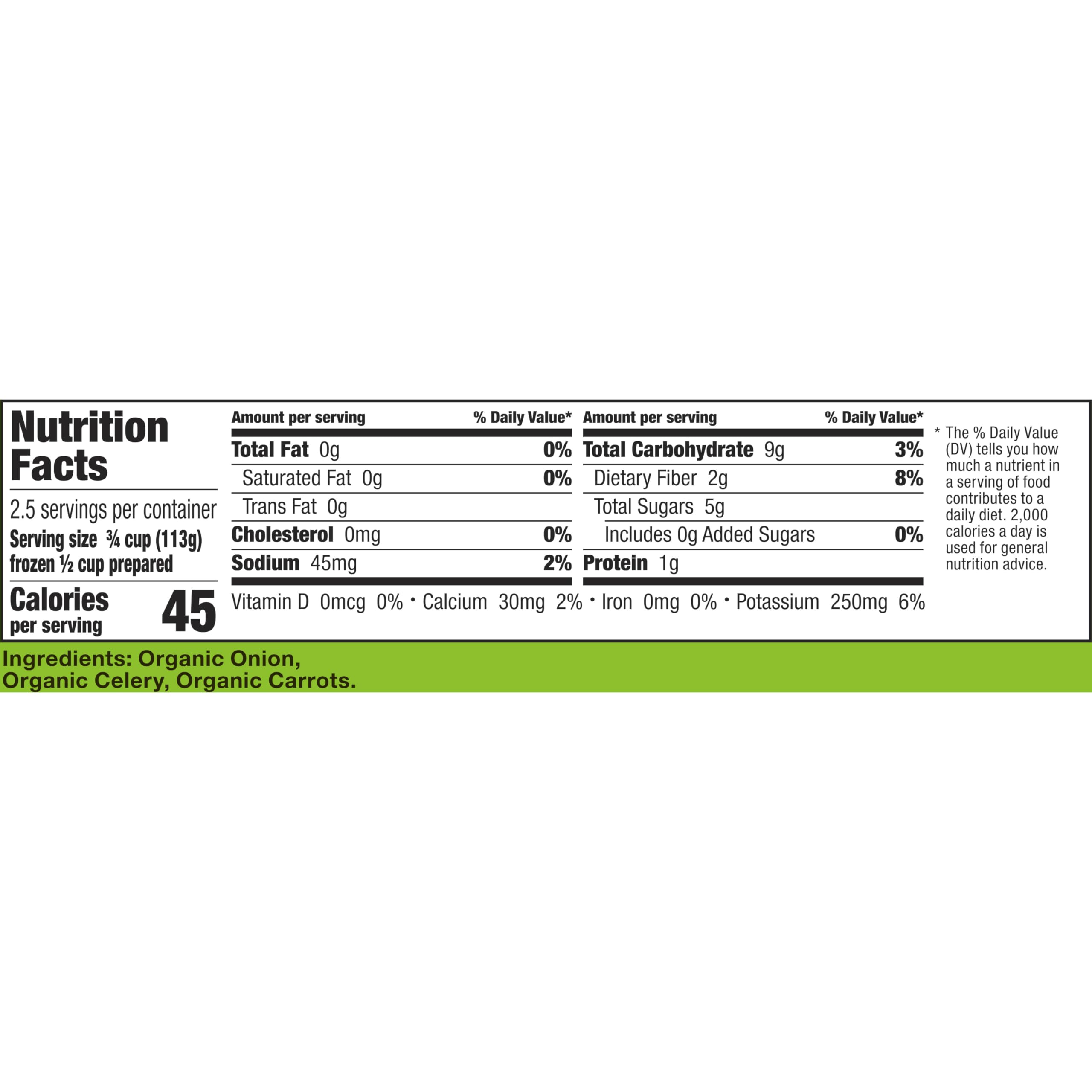 Organic Mirepoix with Diced Onions, Celery & Carrots - Cascadian Farm, 10 oz | Perfect for Soups, Stews & Slow Cooker Meals