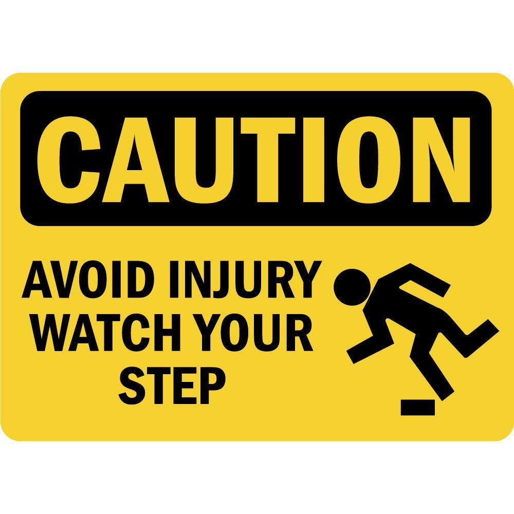 OSHA Compliant Safety & Warning Vinyl Stickers Bundle - 6 Pack (10