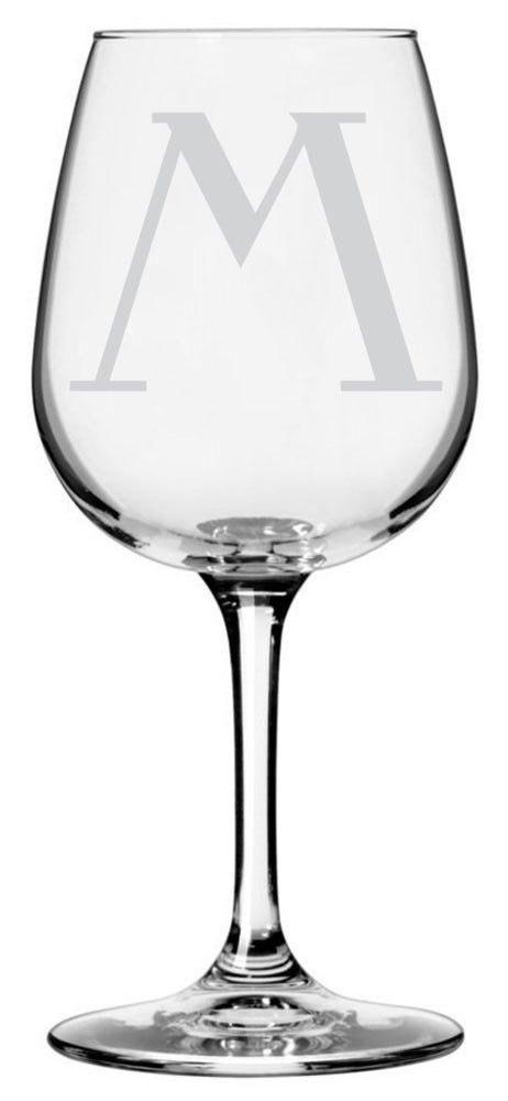 Celtic Monogram Wine Glass - 12.75oz Letter M for Gifts & Parties
