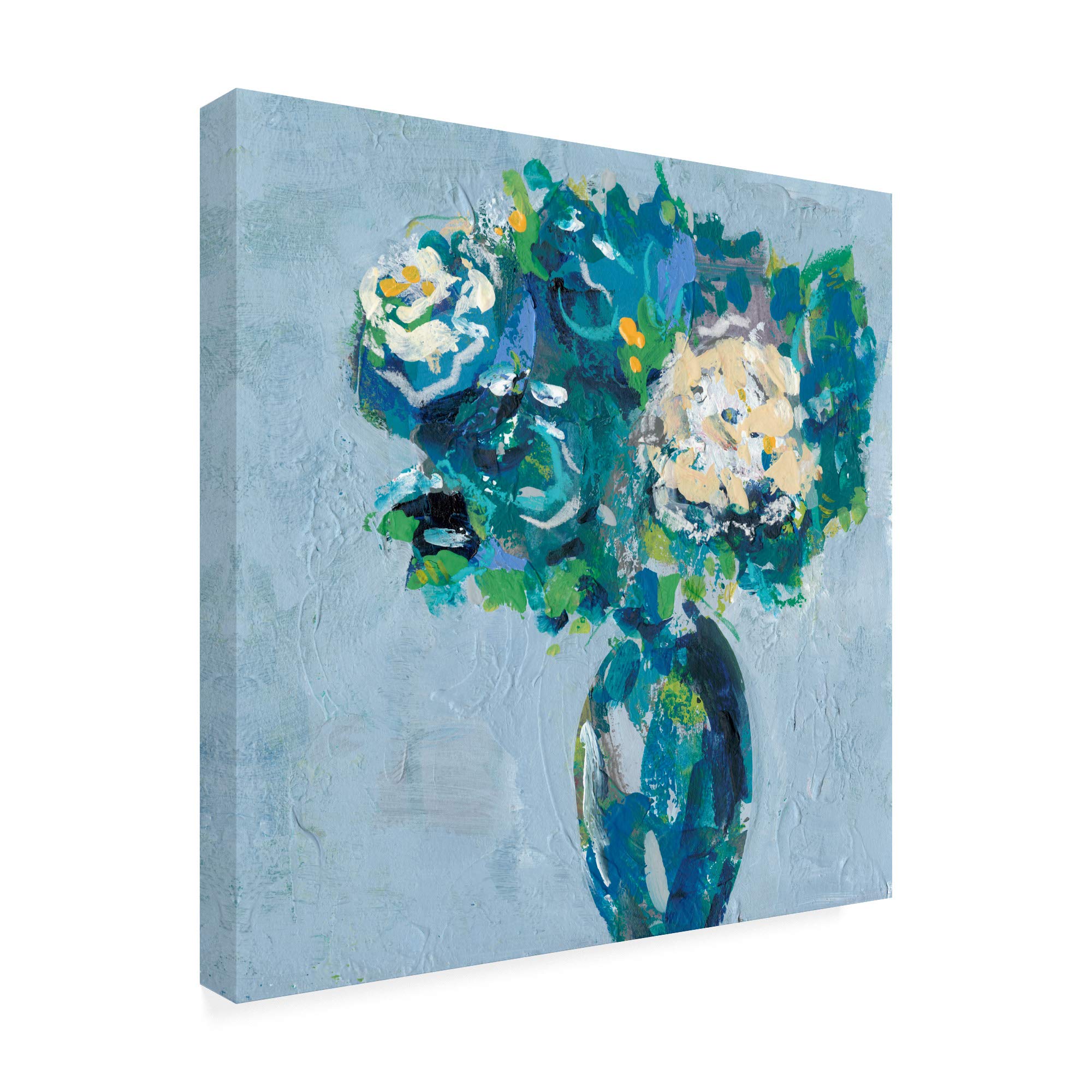 Trademark Fine Art 18x18 Chaos Floral II by Regina Moore - Modern Abstract Floral Wall Art for Living Room, Bedroom & Office Decor