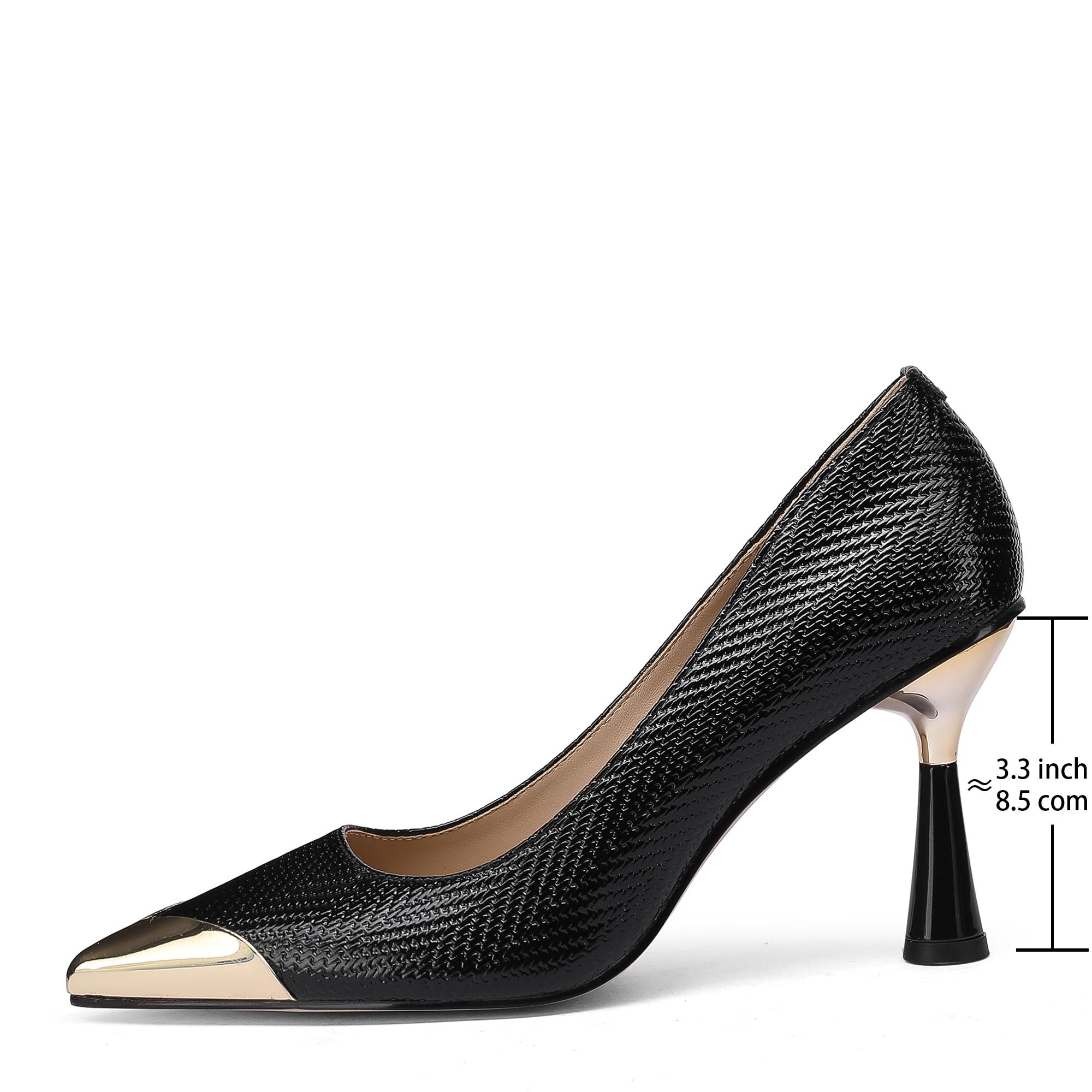LingxiaUne Women's Pointed Toe Stiletto High Heel Pumps - Elegant Dress Shoes for Business, Office, Weddings & Parties | Perfect for Professional Events, Evening Dances & Special Occasions | Modern Fashion Footwear for Women