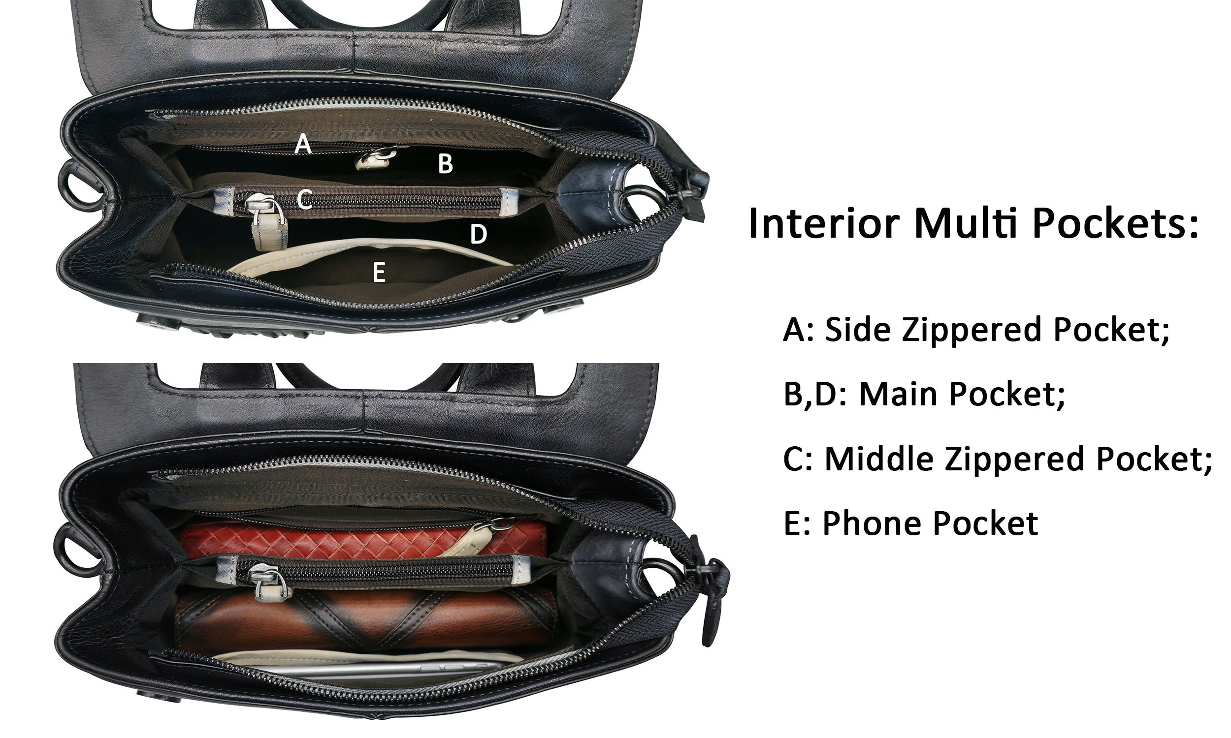 Women's Leather Satchel Crossbody Bag - Stylish Tote & Purse for Ladies - Perfect for Work, Travel & Everyday Use
