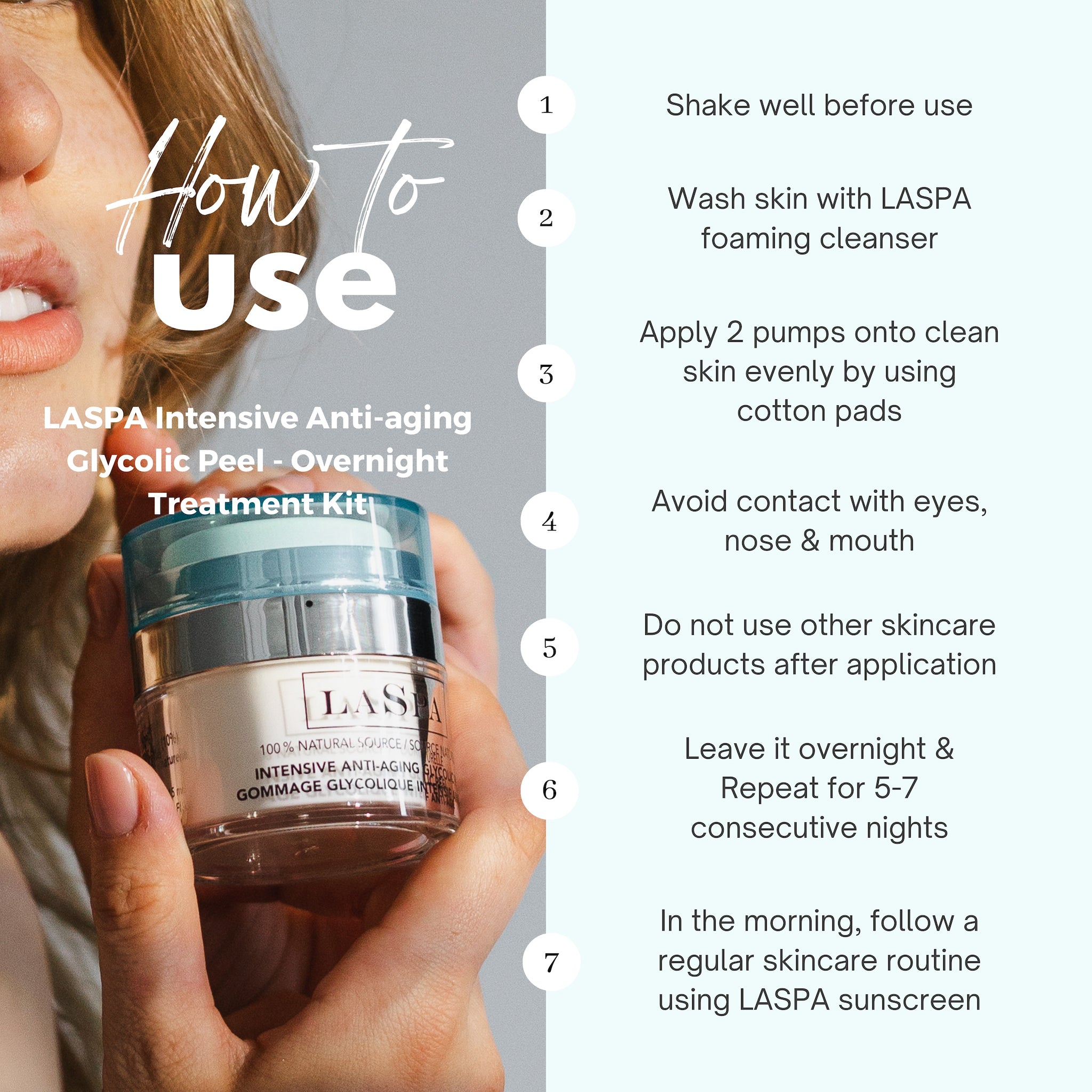 10% Glycolic Acid Peel Overnight Treatment for Glowing Skin - Exfoliating Face Mask for Acne, Wrinkles & Dark Spots | At-Home Facial & Night Skincare Routine