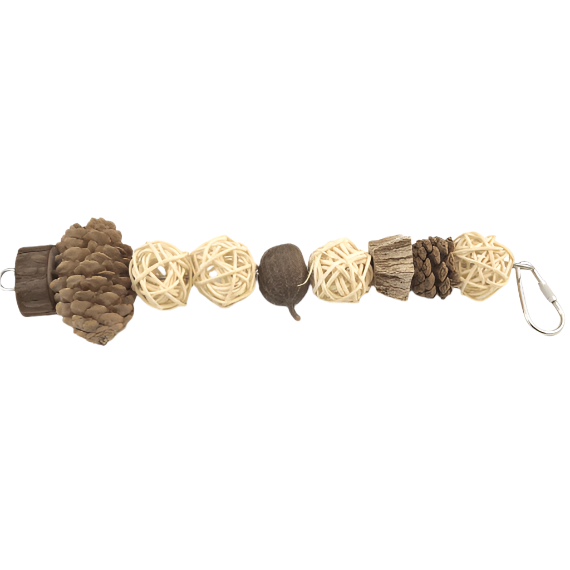 Natural Wooden Chew Toy for Small Pets - Moss Hollow & Tweeters - Safe Rabbit, Guinea Pig, Hamster Chewing Stick for Dental Health & Stress Relief - Perfect for Cage Enrichment & Playtime
