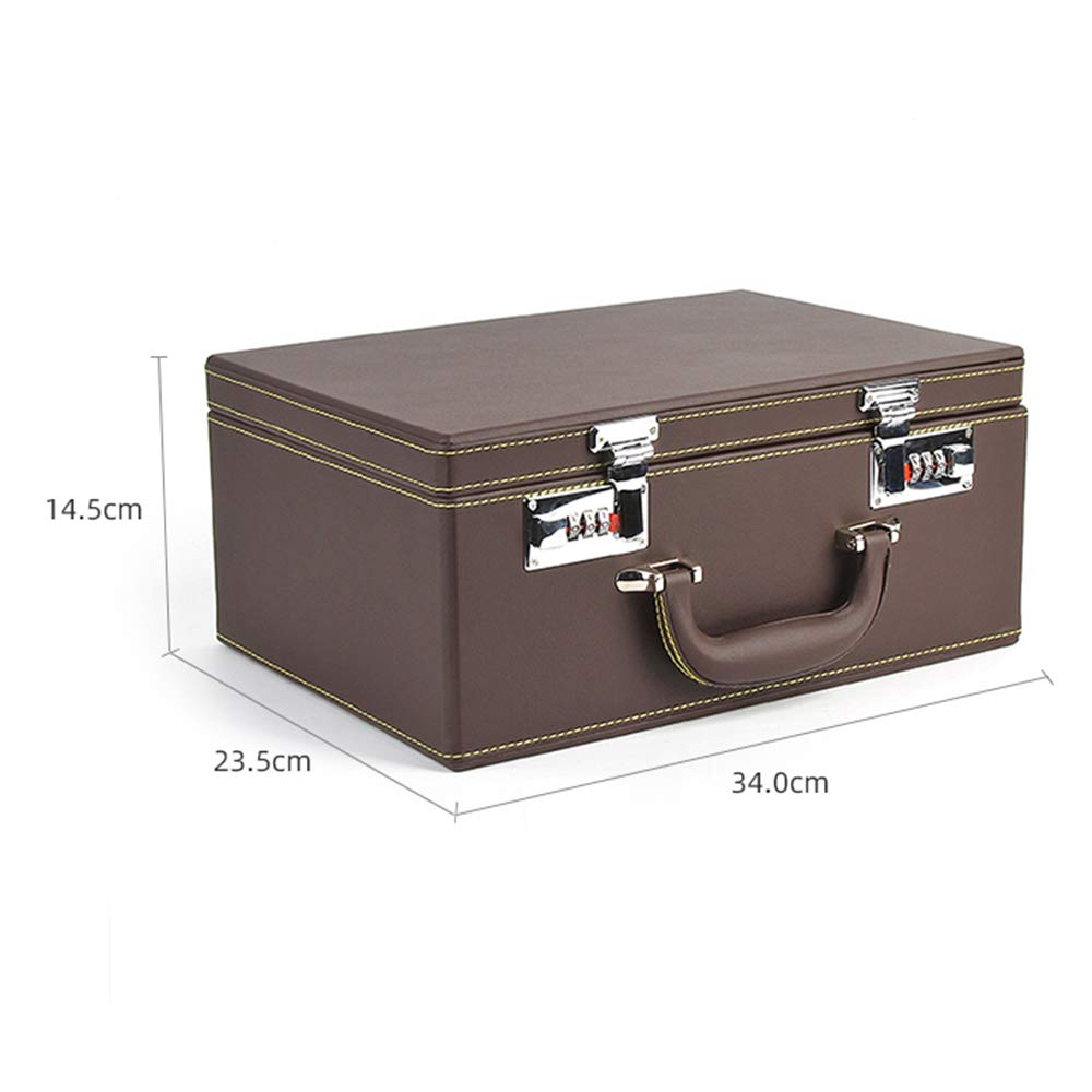 Multifunctional Portable Jewelry Organizer with Combination Lock - 4-Layer Storage Box for Rings, Necklaces, Bracelets & Earrings | Travel-Friendly Display Case for Home & Office Use (Black/Brown)