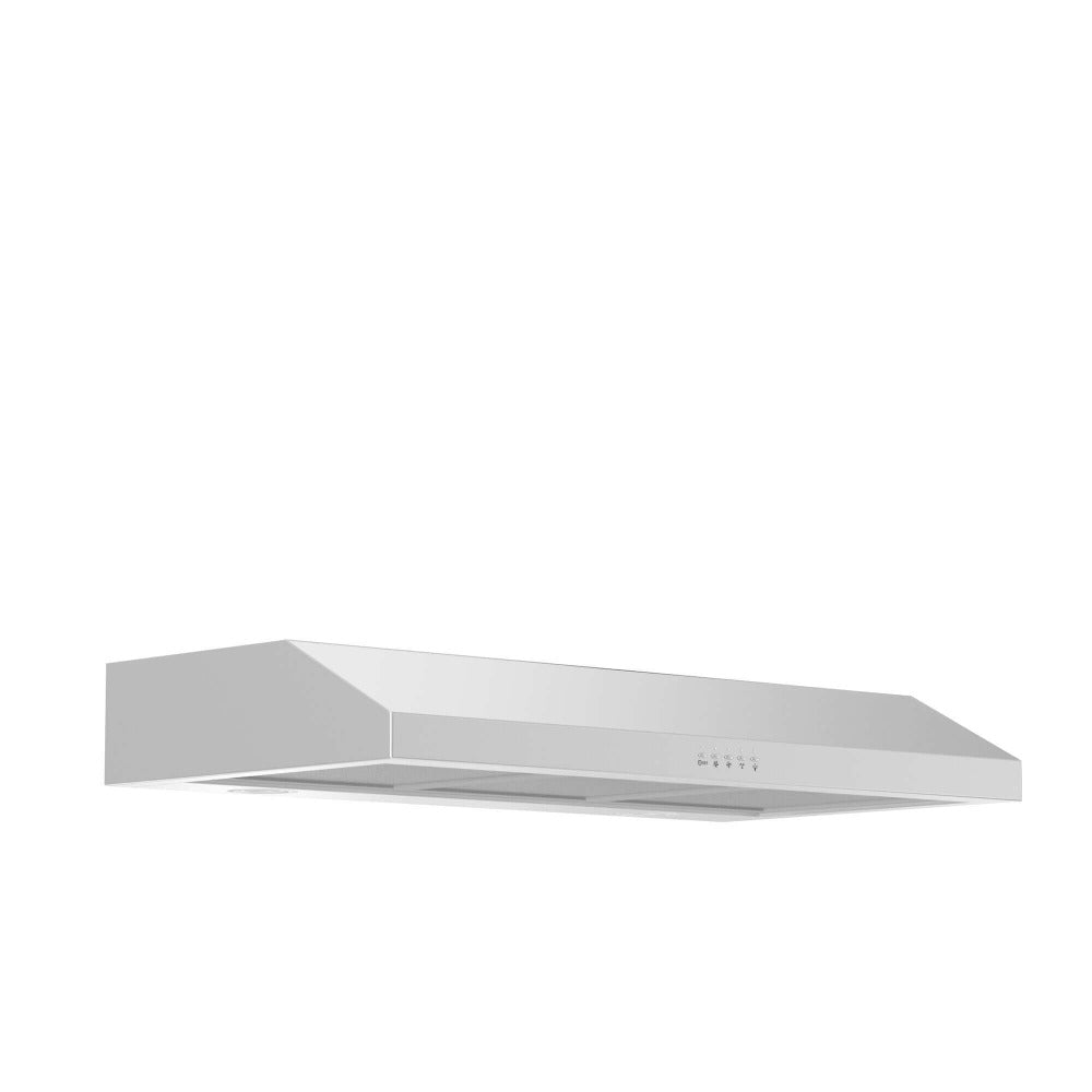 ZLINE 30 Inch Stainless Steel Ducted Under Cabinet Range Hood - Hardwired Power (Model 615 30) for Modern Kitchen Ventilation & Smoke Removal
