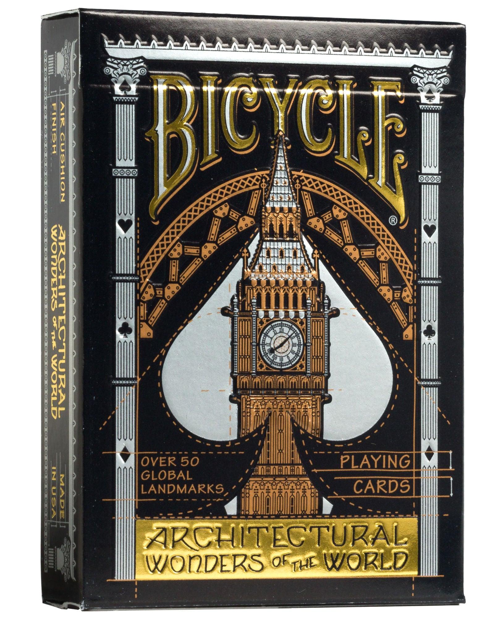 Bicycle Architectural Wonders of The World Playing Cards - Premium Deck Featuring Global Landmarks - Perfect for Card Games, Magic Tricks, and Collectors