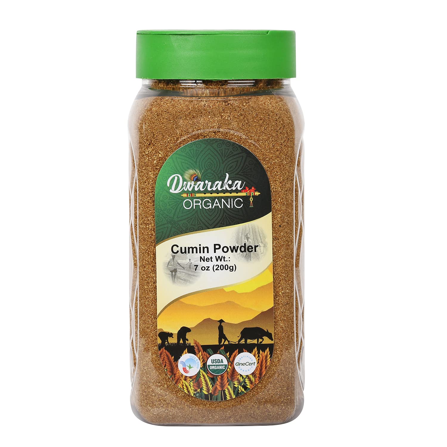 Organic Cumin Powder - 7oz | Non-GMO, All Natural, Healthy Spice for Cooking, Seasoning & Indian Cuisine | Perfect for Curries, Soups, Marinades & Homemade Spice Blends