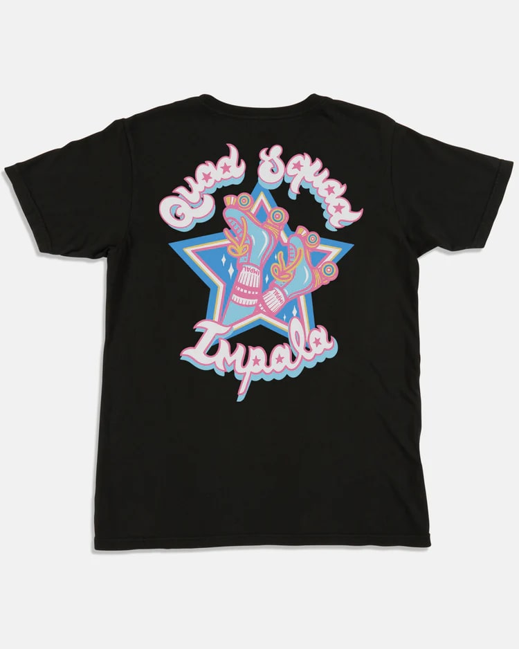 Impala Quad Skate Tee - Women's Graphic Roller Skating T-Shirt for Rink & Outdoor Skating - Casual Streetwear & Skate Park Fashion