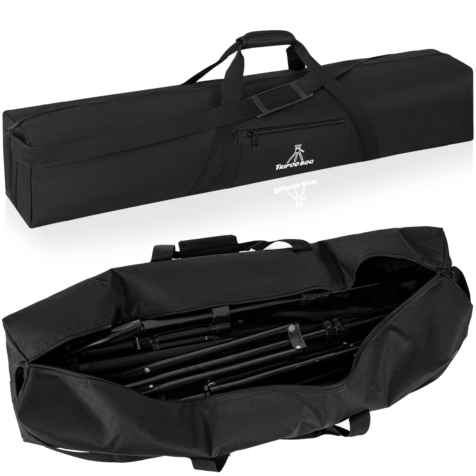 Heavy Duty 36x7x7in Tripod Carrying Case with Shoulder Straps & Handles - Durable Monopod Bag for Camera, Microphone Stand, Speaker, Light, Music Stand & Boom - Perfect for Photography, Videography & Music Performances